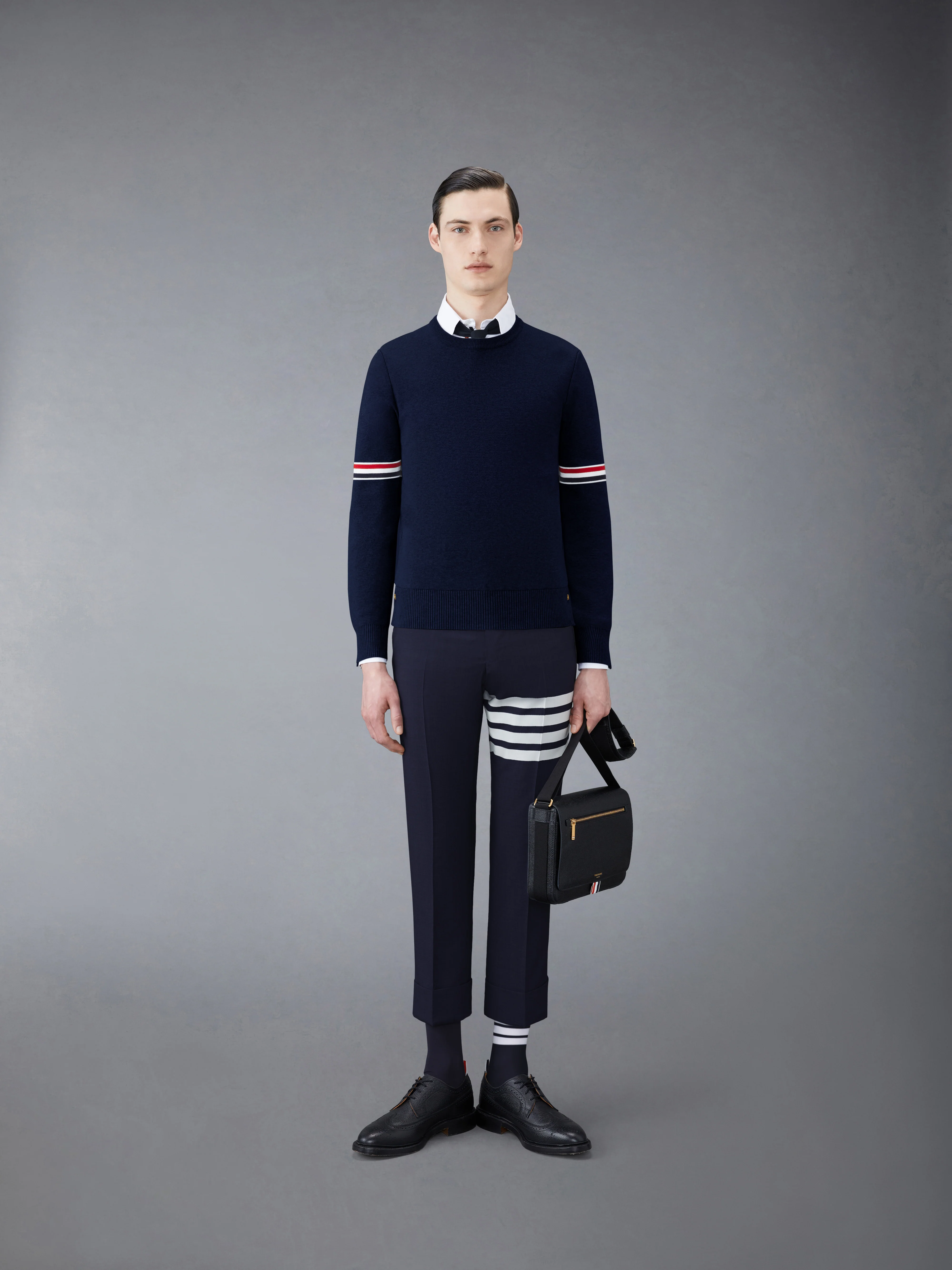 MILANO STITCH RWB ARM STRIPE PULLOVER - Image 3