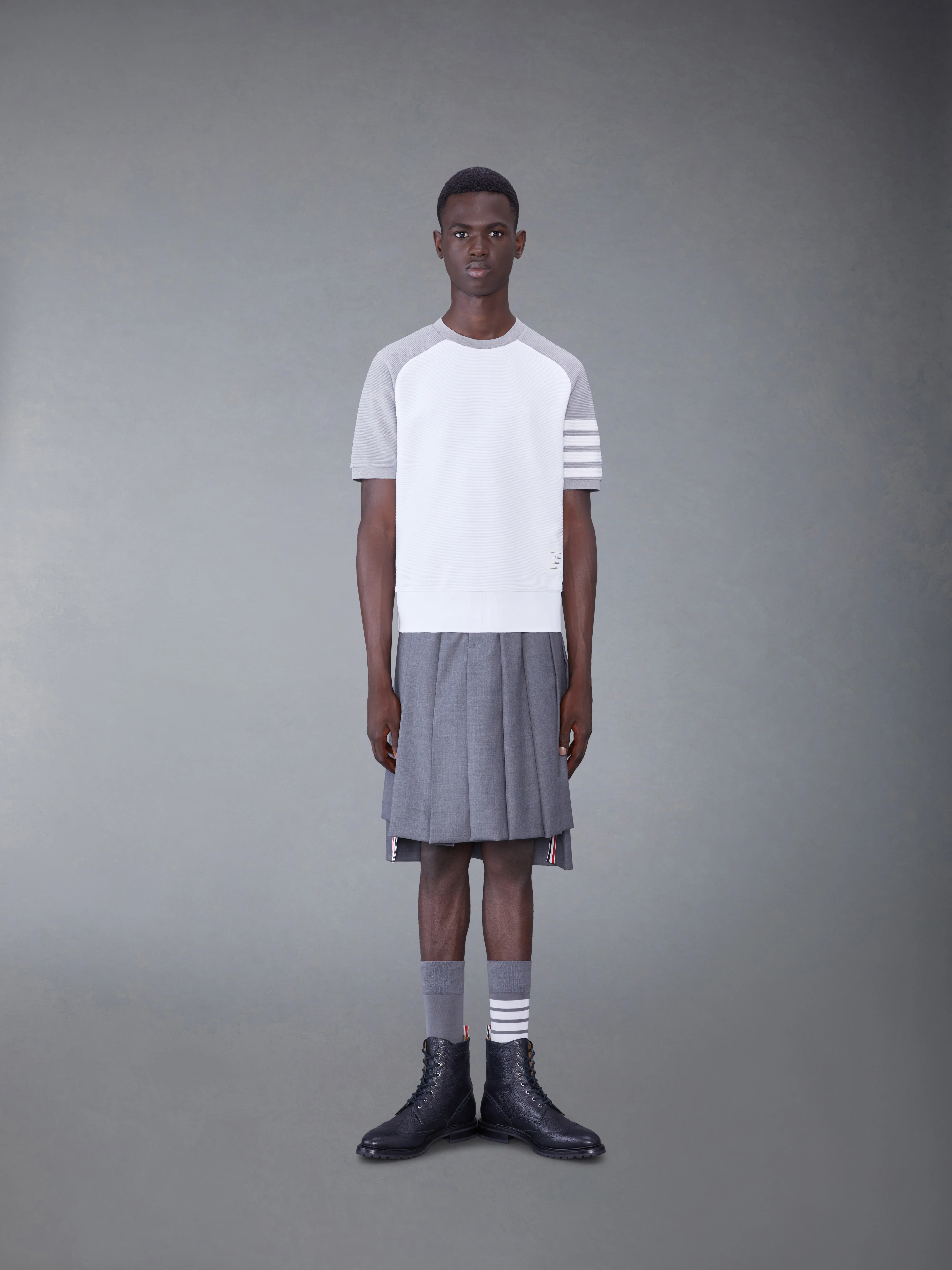 OTTOMAN RIB 4-BAR SWEATSHIRT TEE - Image 3