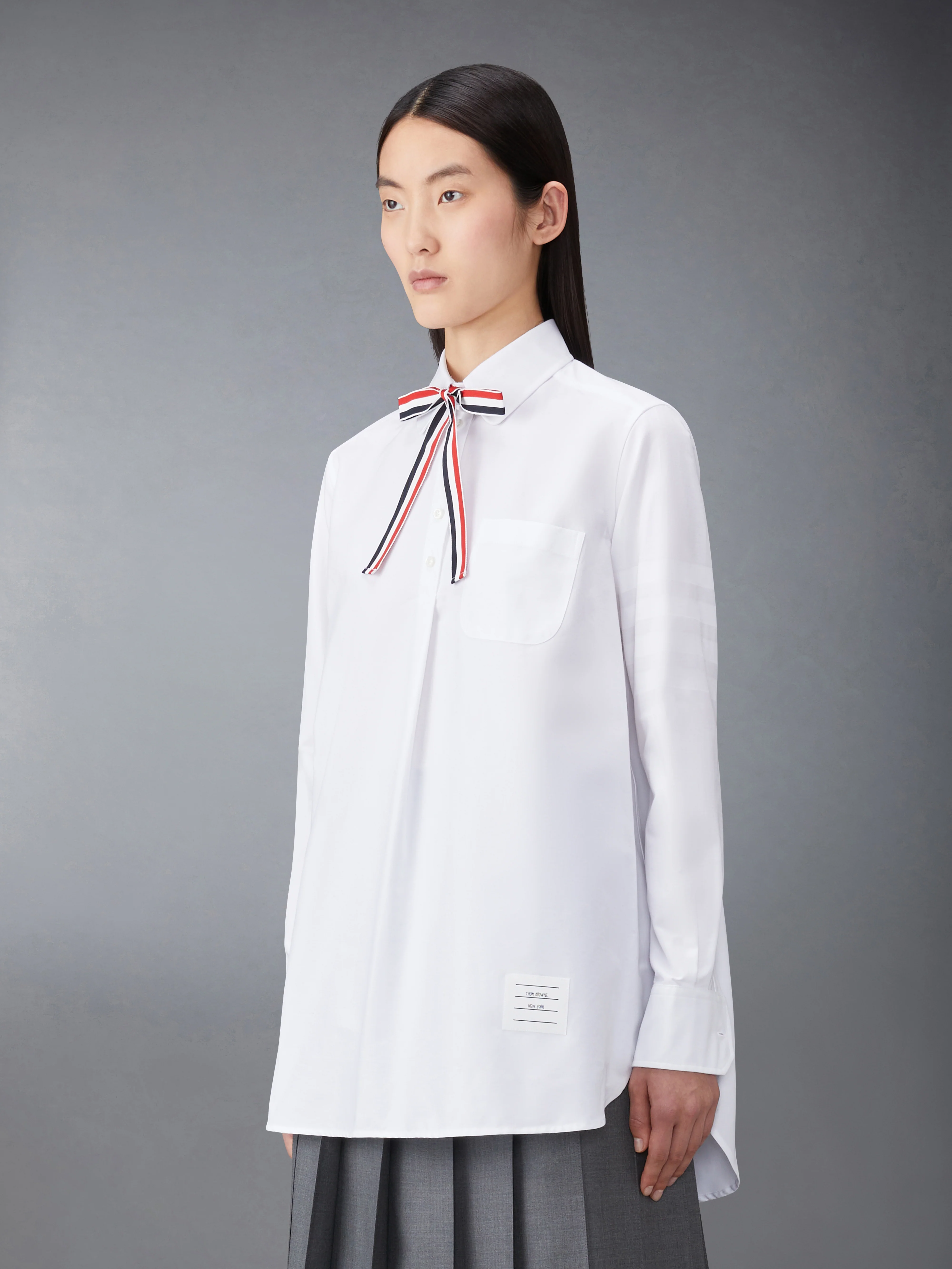 OXFORD 4-BAR BOW TIE BLOUSON - Image 2