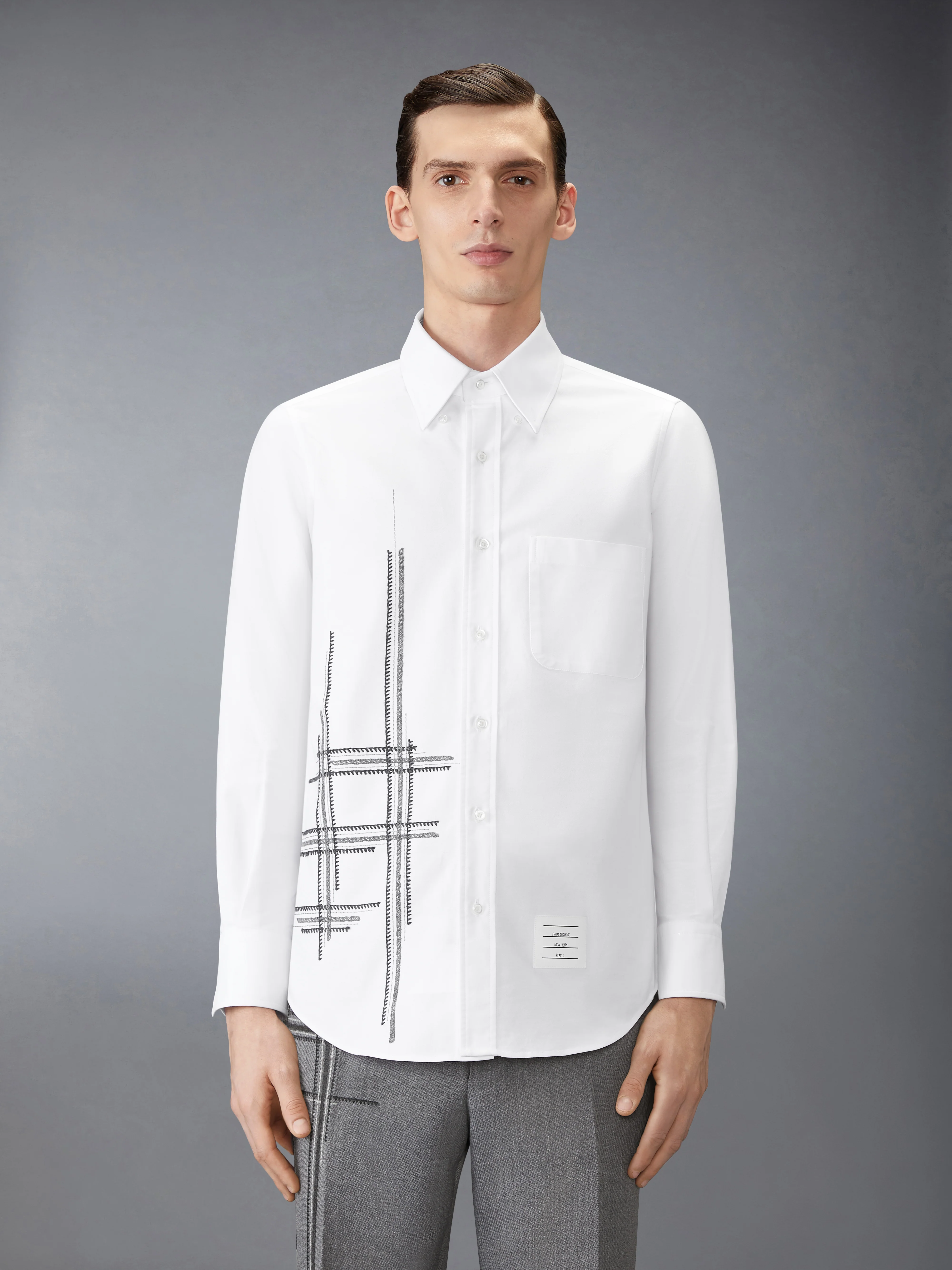 OXFORD BLANKET STITCH DEGRADE SHIRT - Image 2