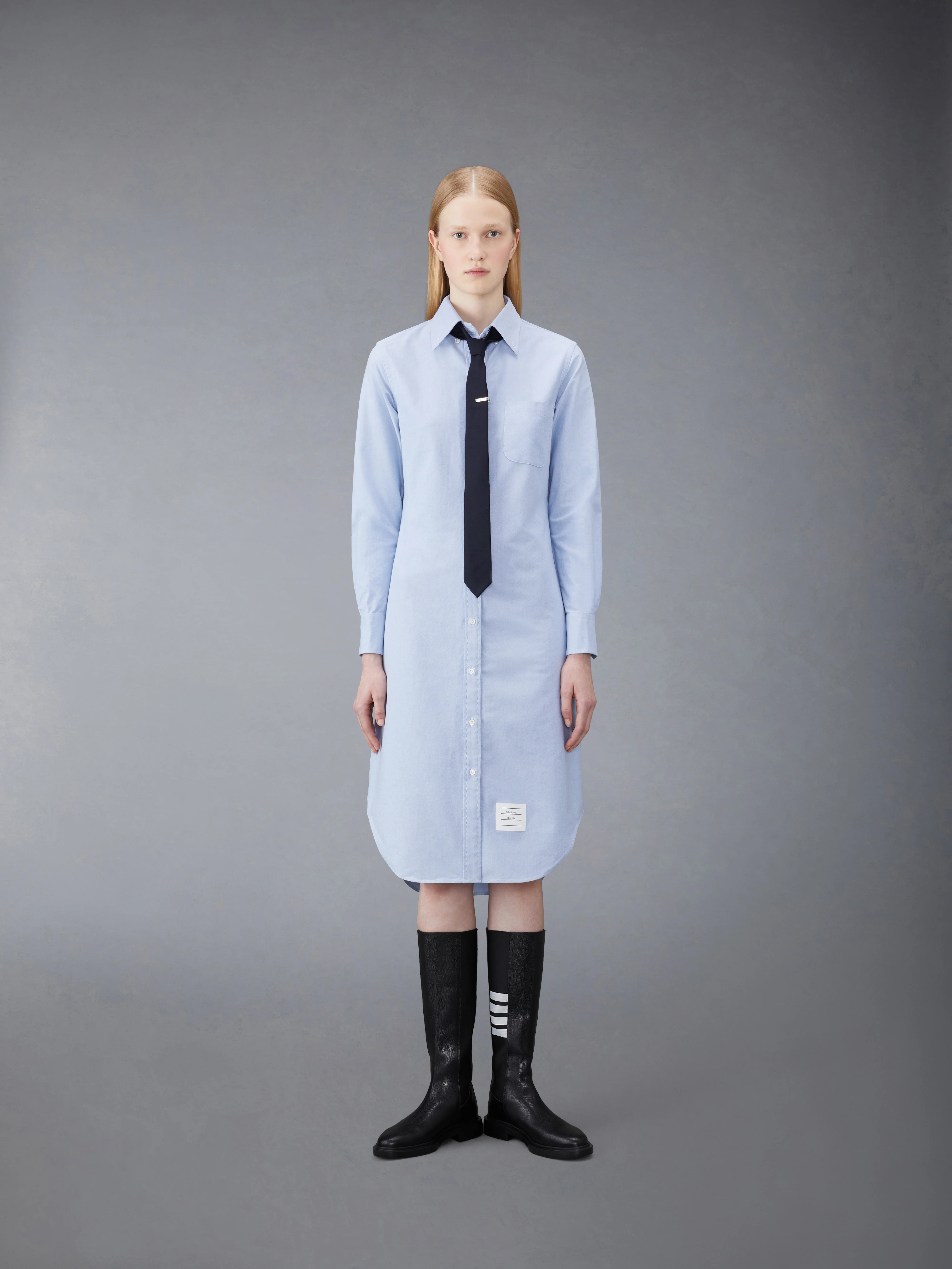 OXFORD GROSGRAIN PLACKET SHIRTDRESS - Image 5