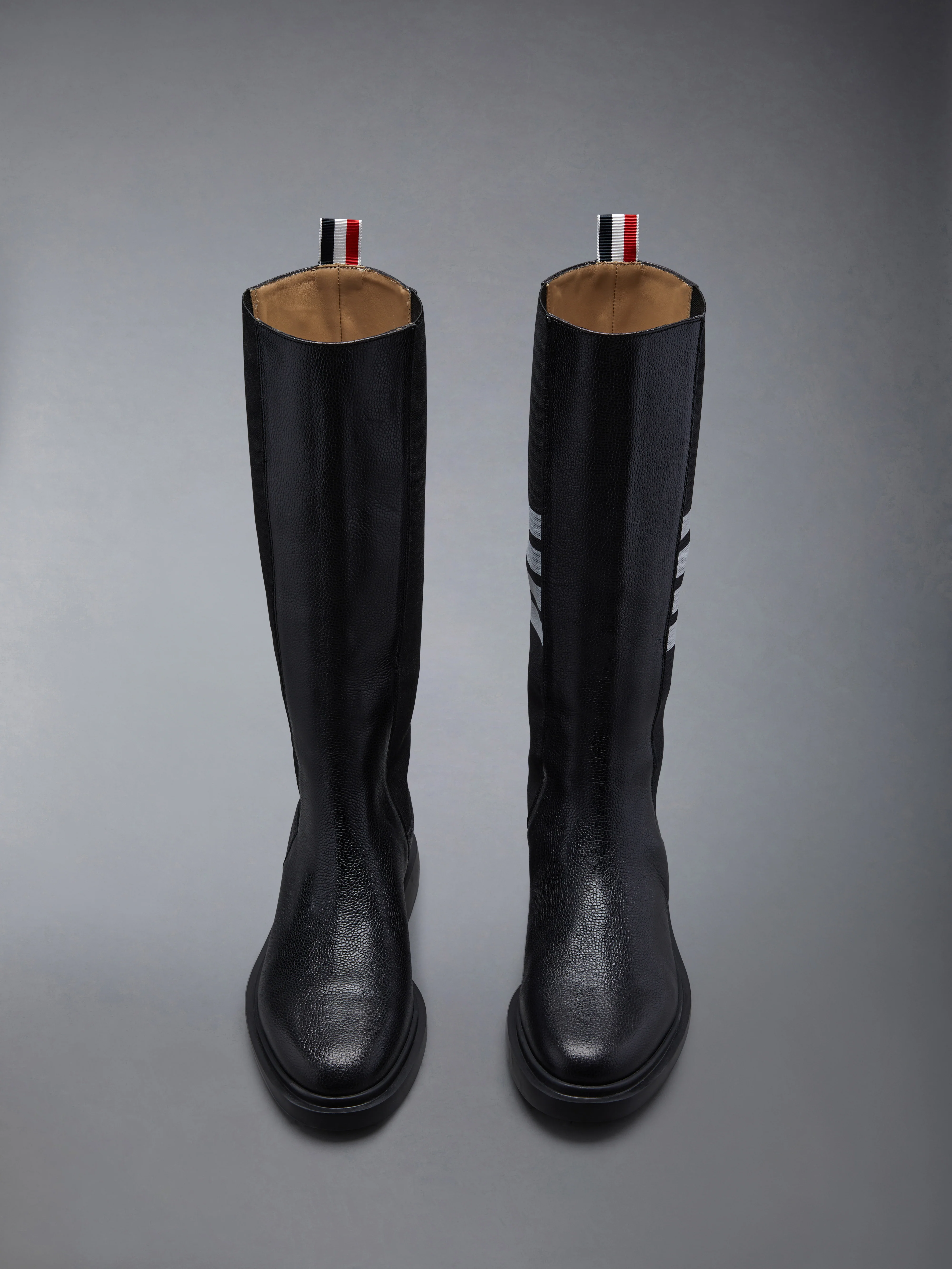 PEBBLE GRAIN 4-BAR KNEE HIGH CHELSEA BOOT - Image 5
