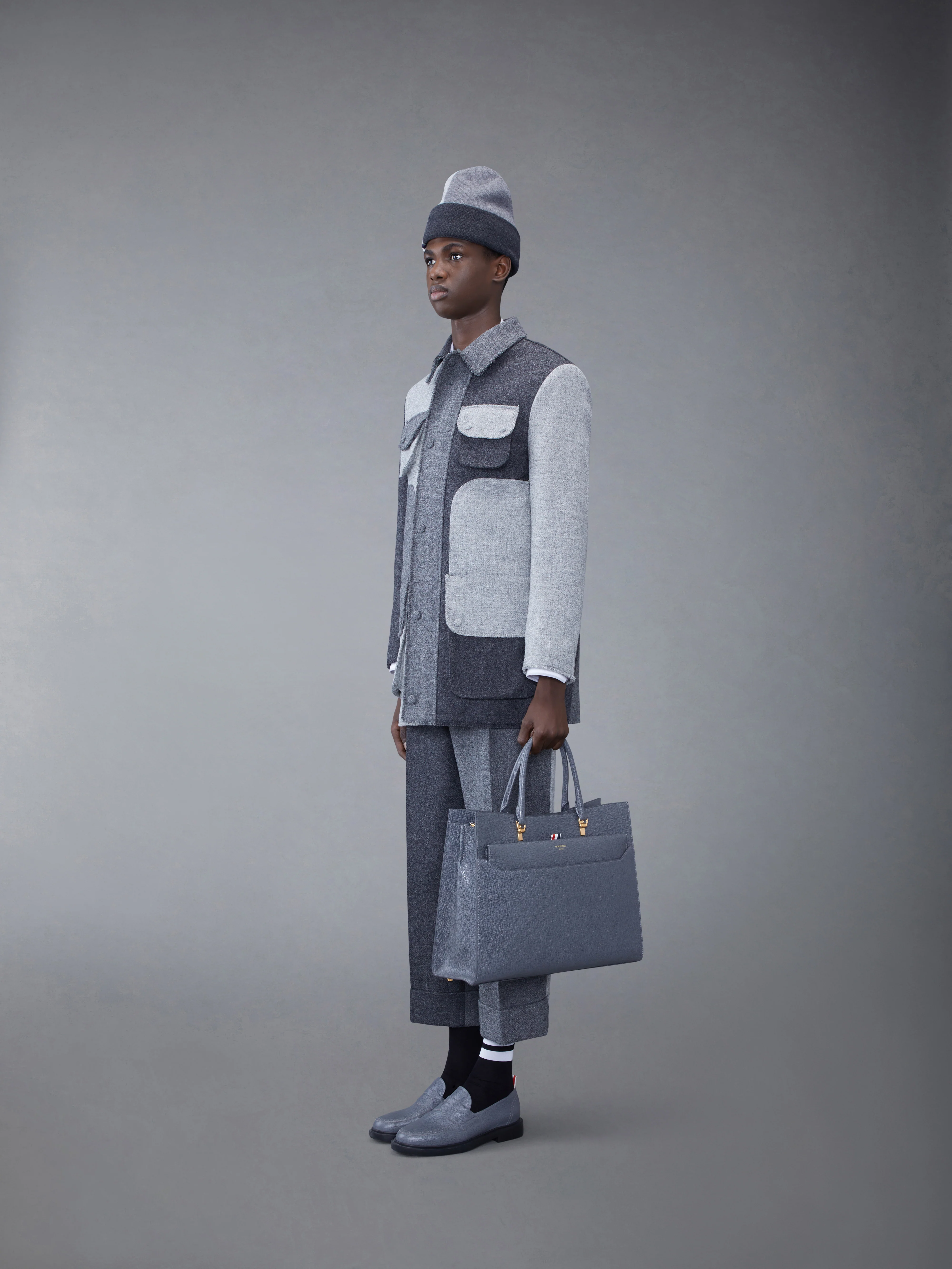 PEBBLE GRAIN LARGE DUET TOTE - Image 4