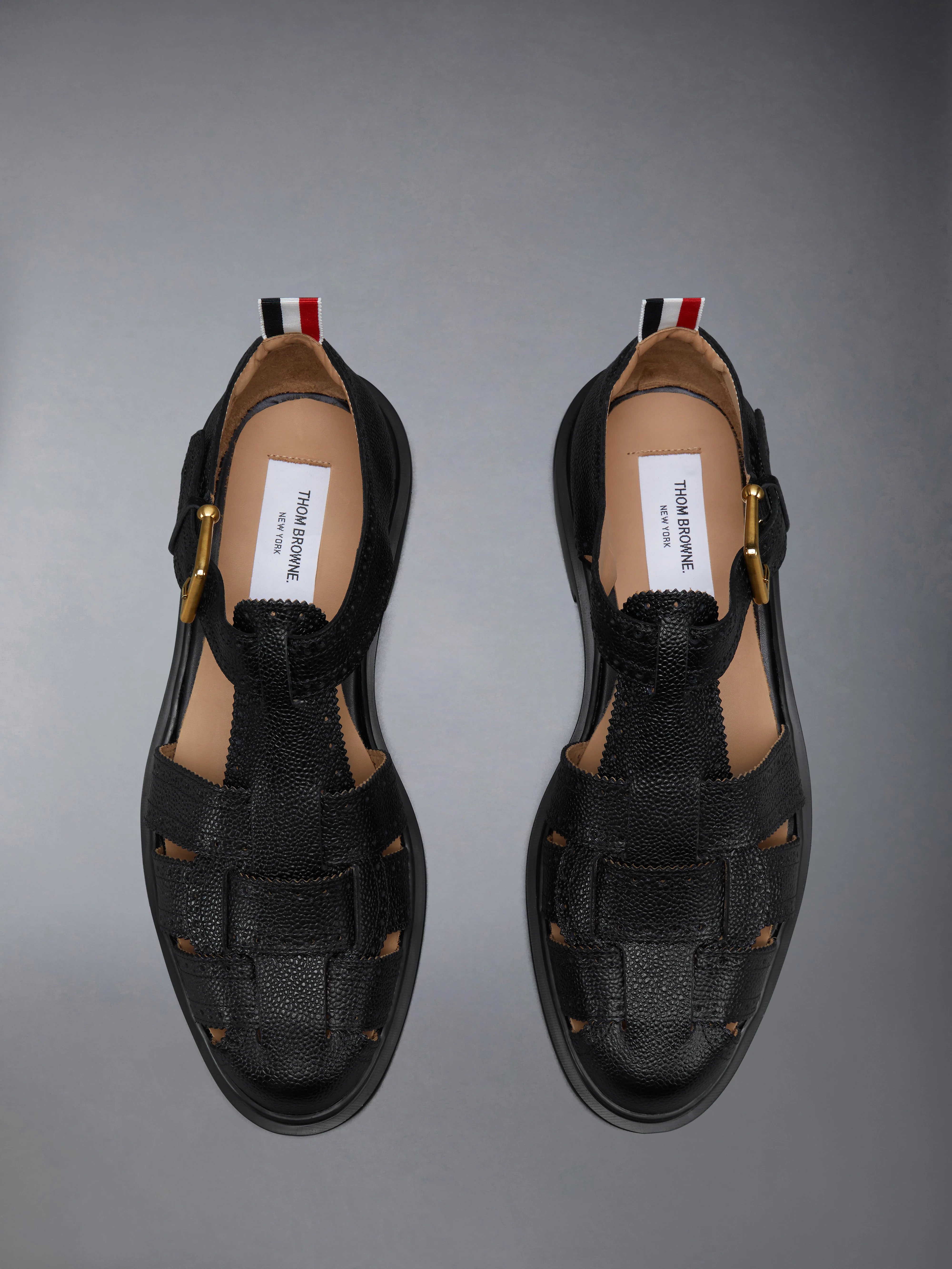 PEBBLE GRAIN LEATHER FISHERMAN SANDAL - Image 5