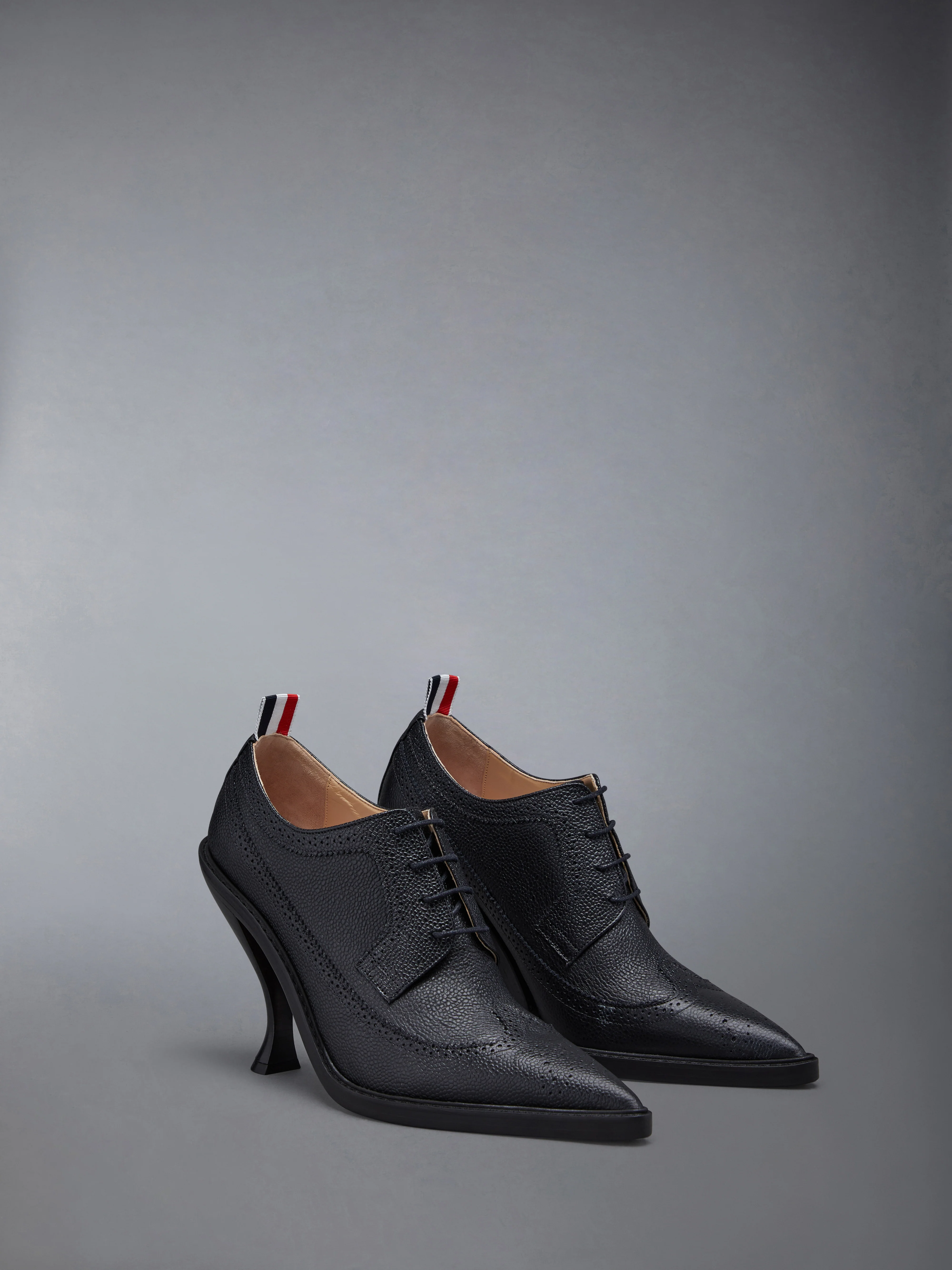 PEBBLE GRAIN LONGWING BROGUE HEEL 105MM - Image 2