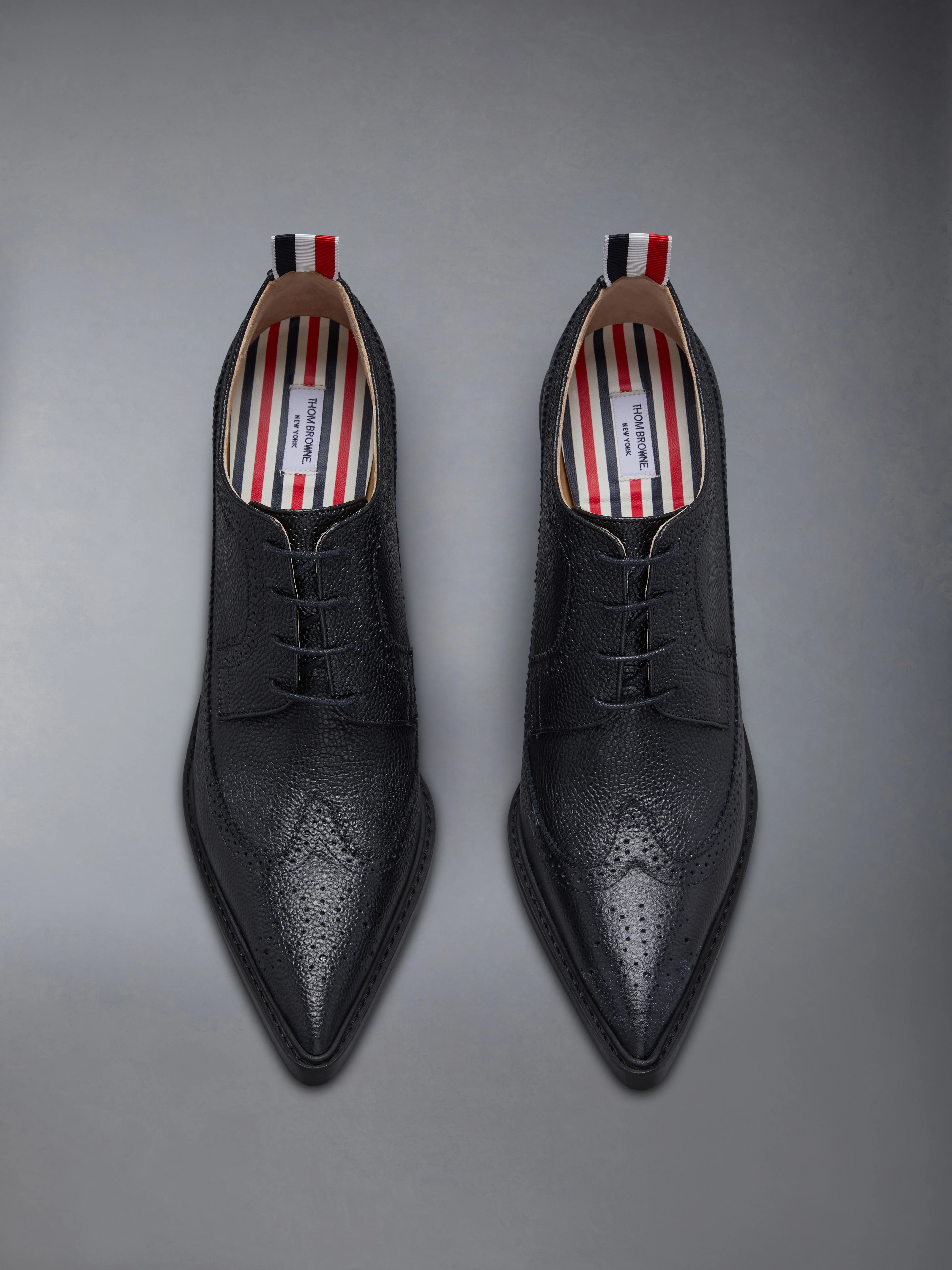 PEBBLE GRAIN LONGWING BROGUE HEEL 105MM - Image 5