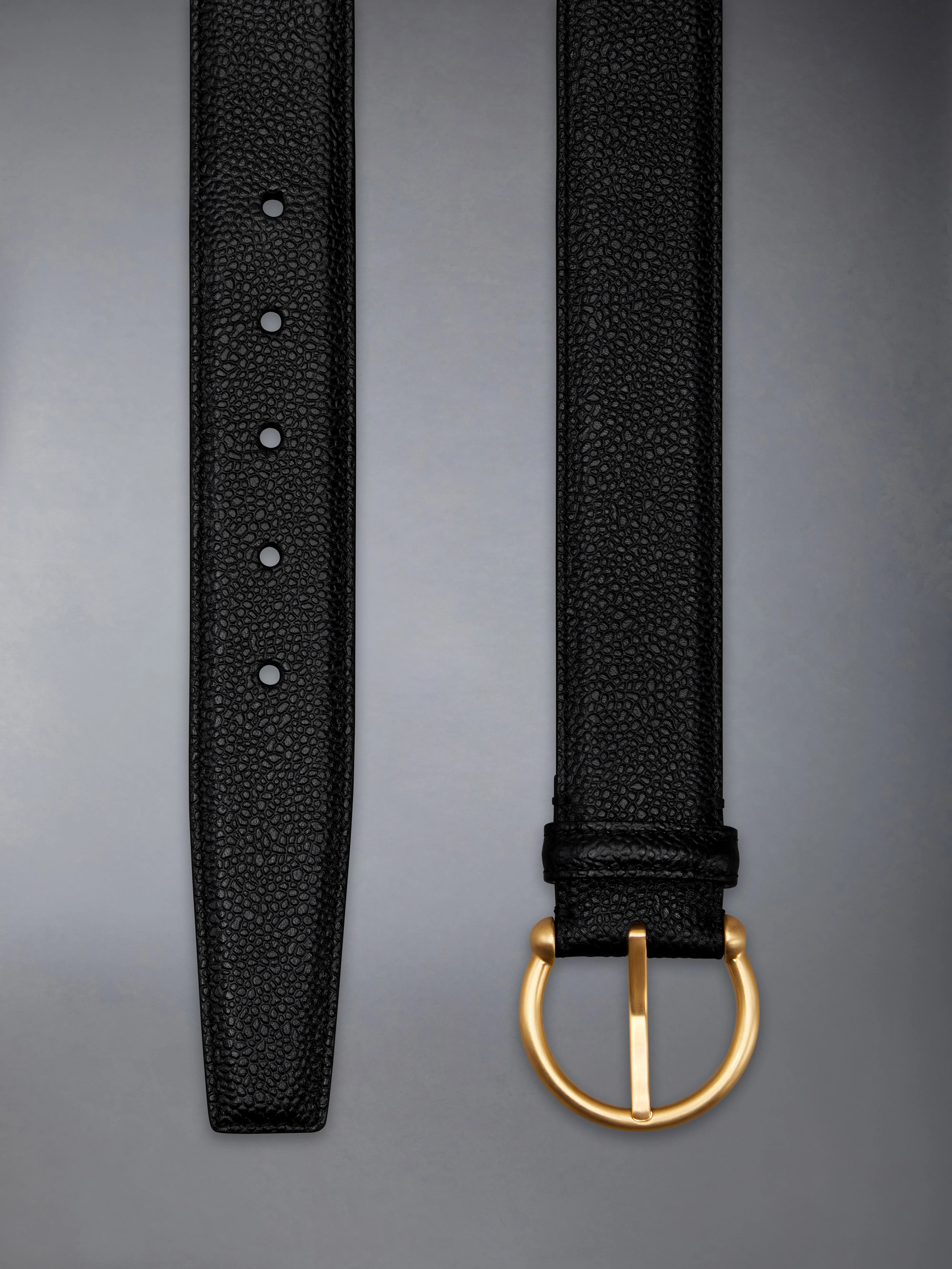 PEBBLE GRAIN ROUND BUCKLE BELT - Image 3