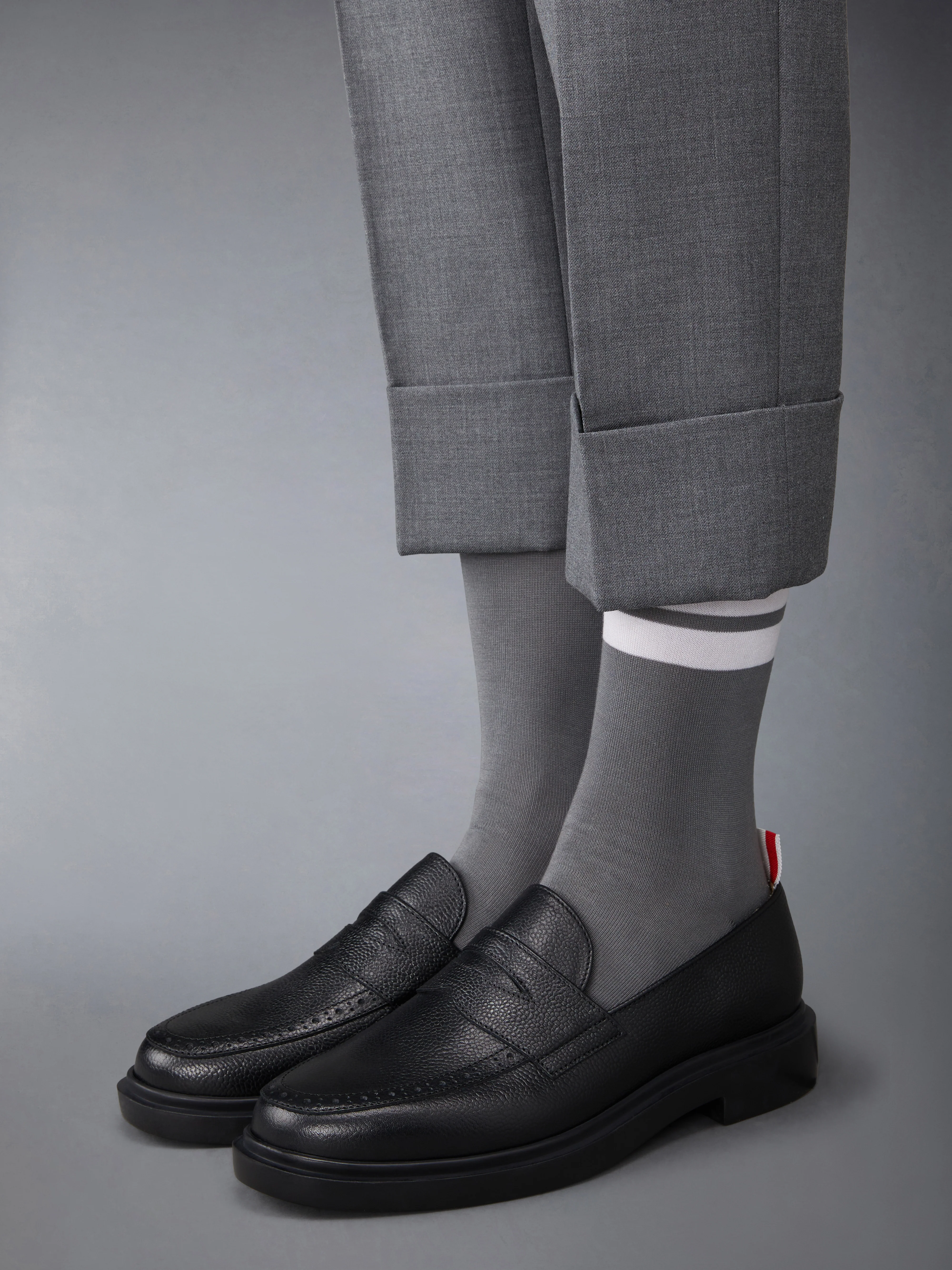 PEBBLE GRAIN RUBBER SOLE PENNY LOAFER - Image 4