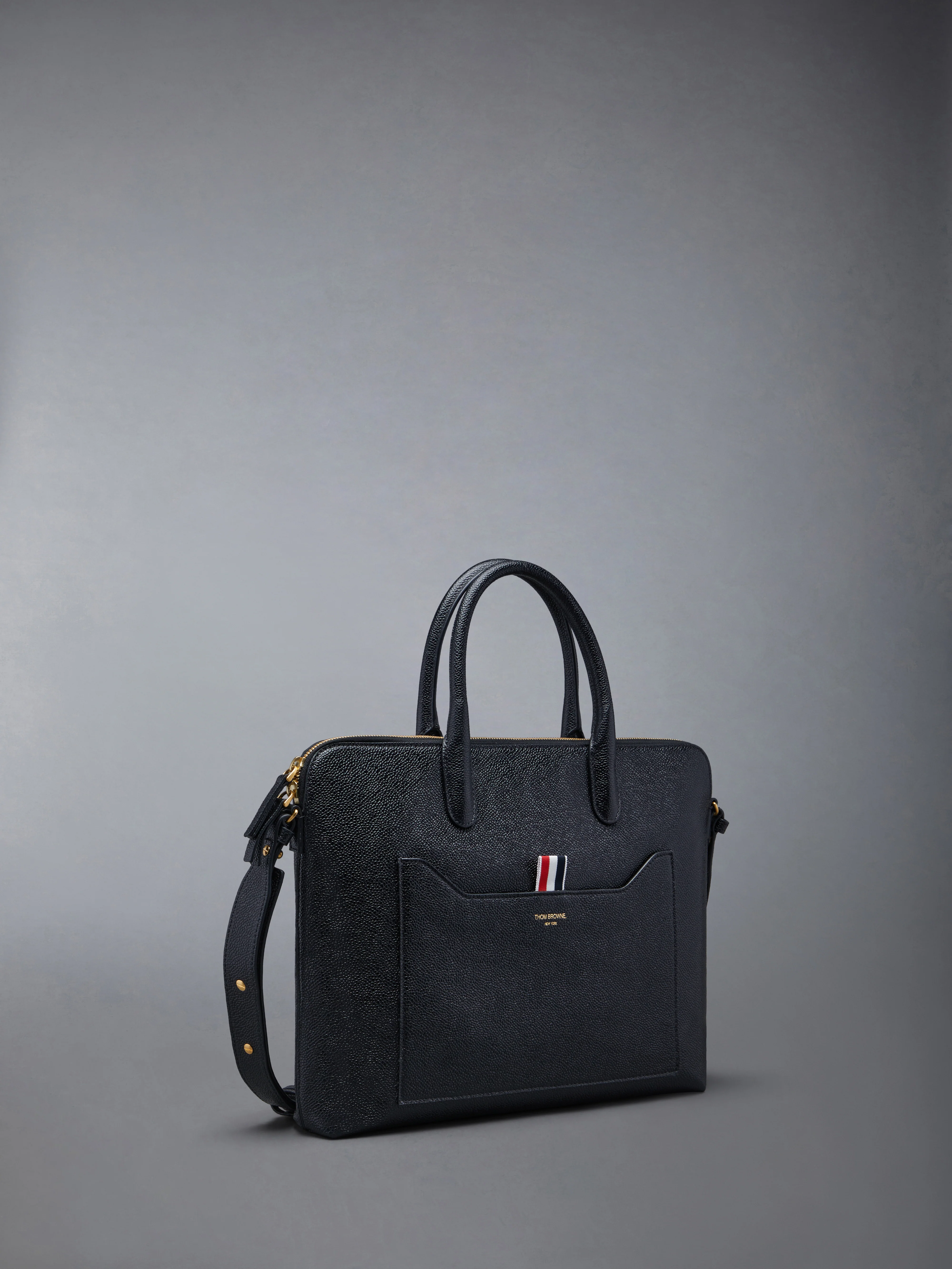 PEBBLE GRAIN SLIM BRIEFCASE - Image 2