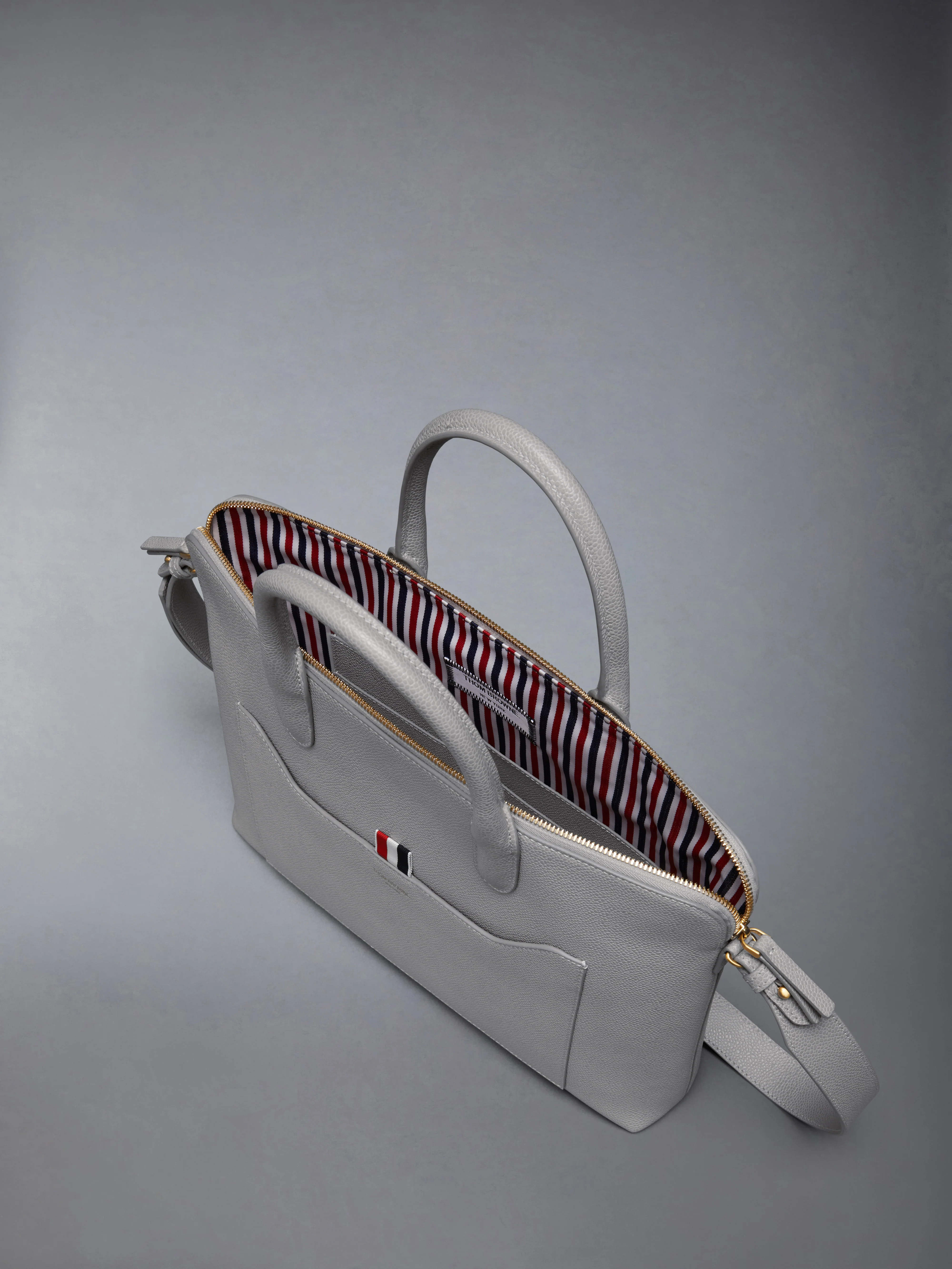 PEBBLE GRAIN SLIM BRIEFCASE - Image 5