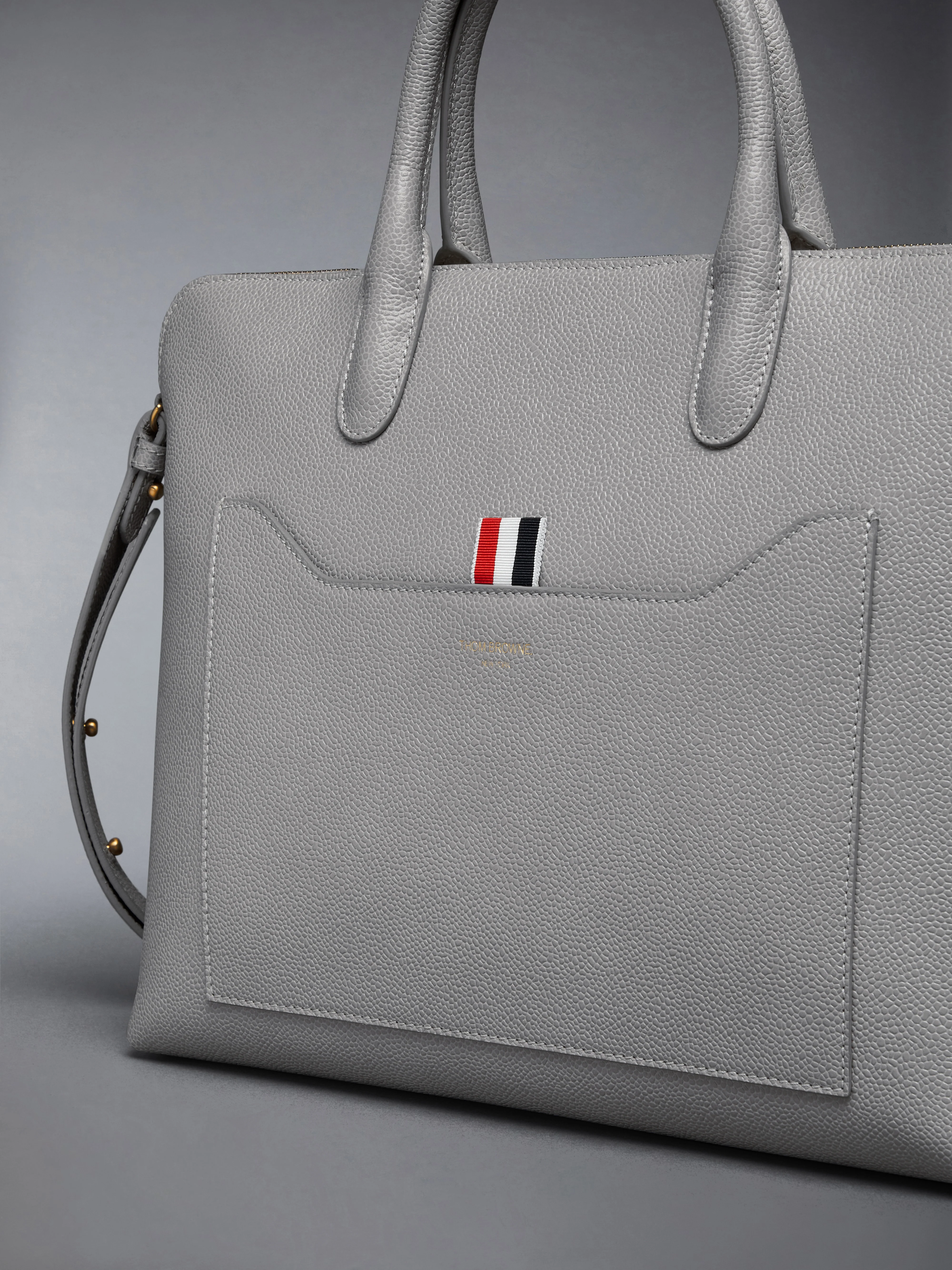 PEBBLE GRAIN SLIM BRIEFCASE - Image 6