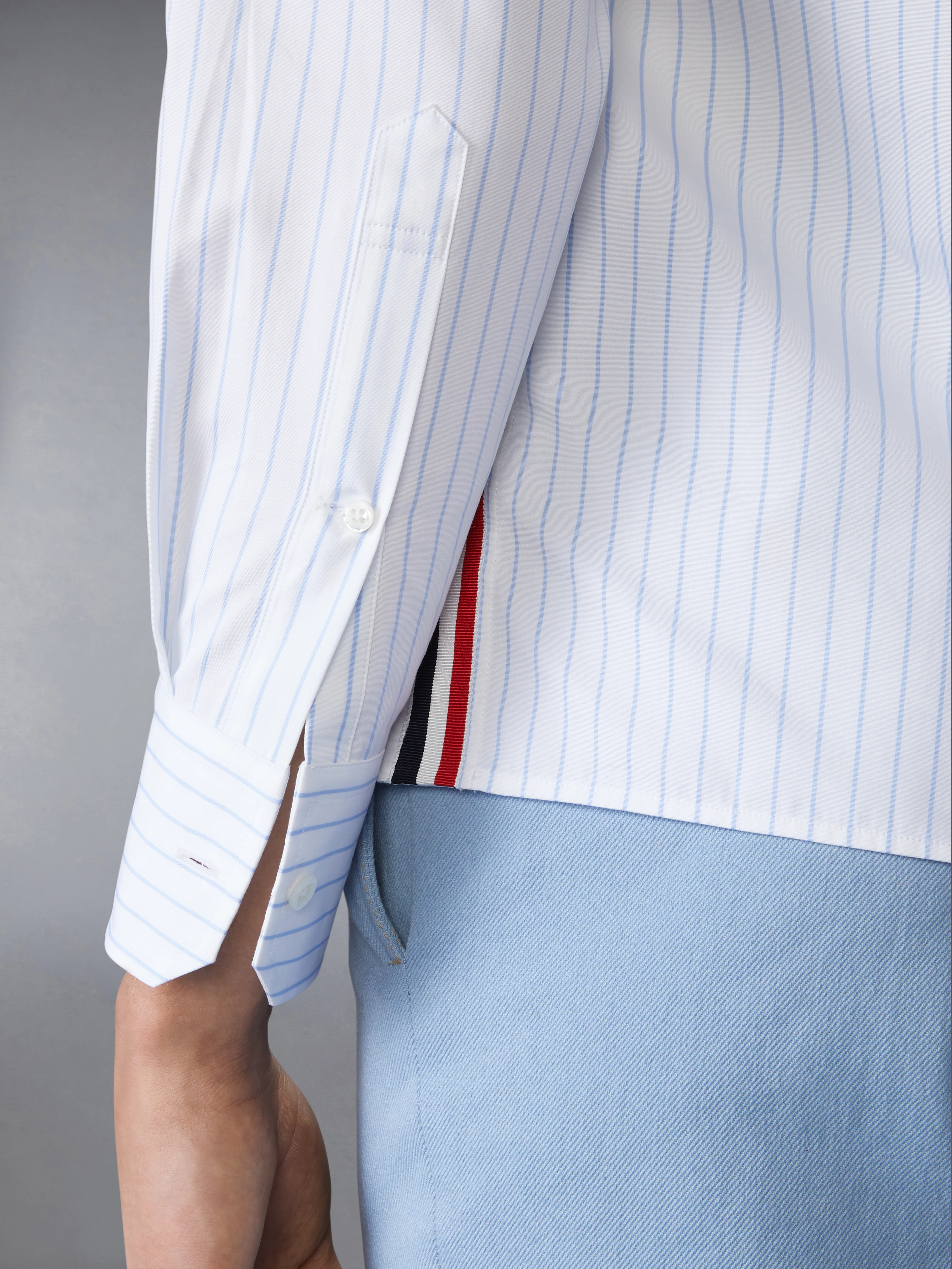 PINSTRIPE POPLIN 4-BAR  SHIRT - Image 4