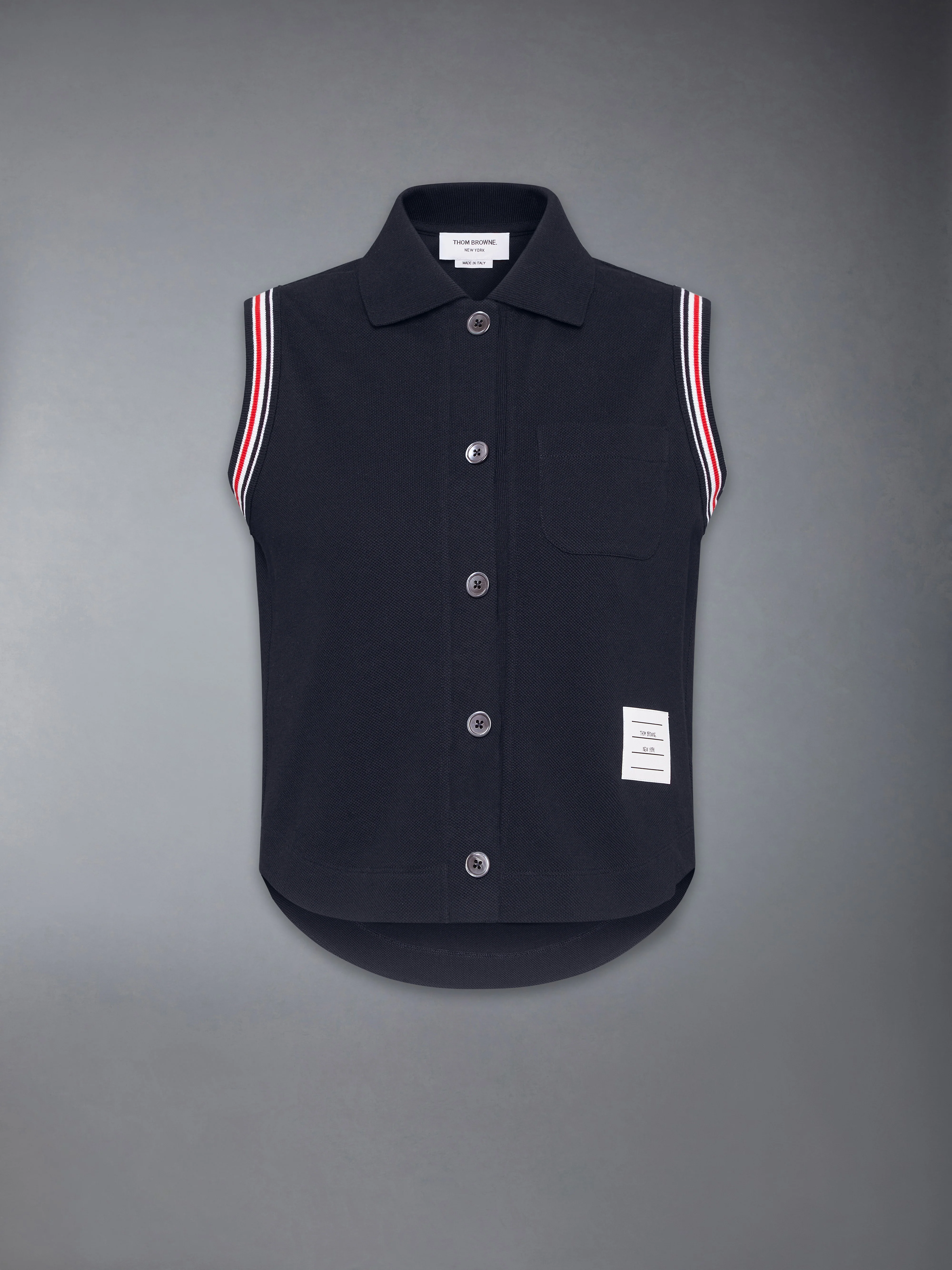 PIQUE RWB TRIM SLEEVELESS SHIRT - Image 5