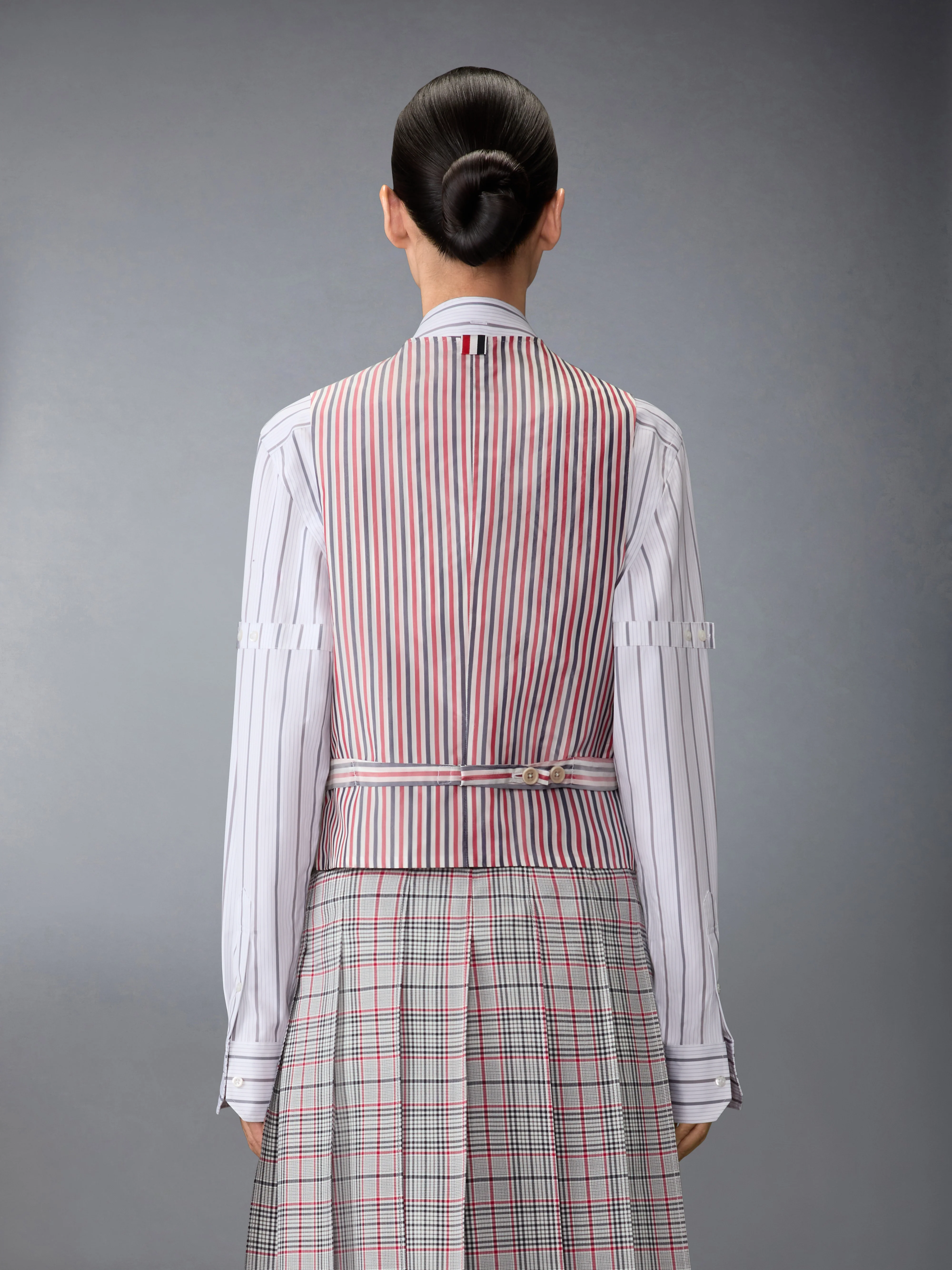 PLAID CHECK COOL WOOL VEST - Image 2