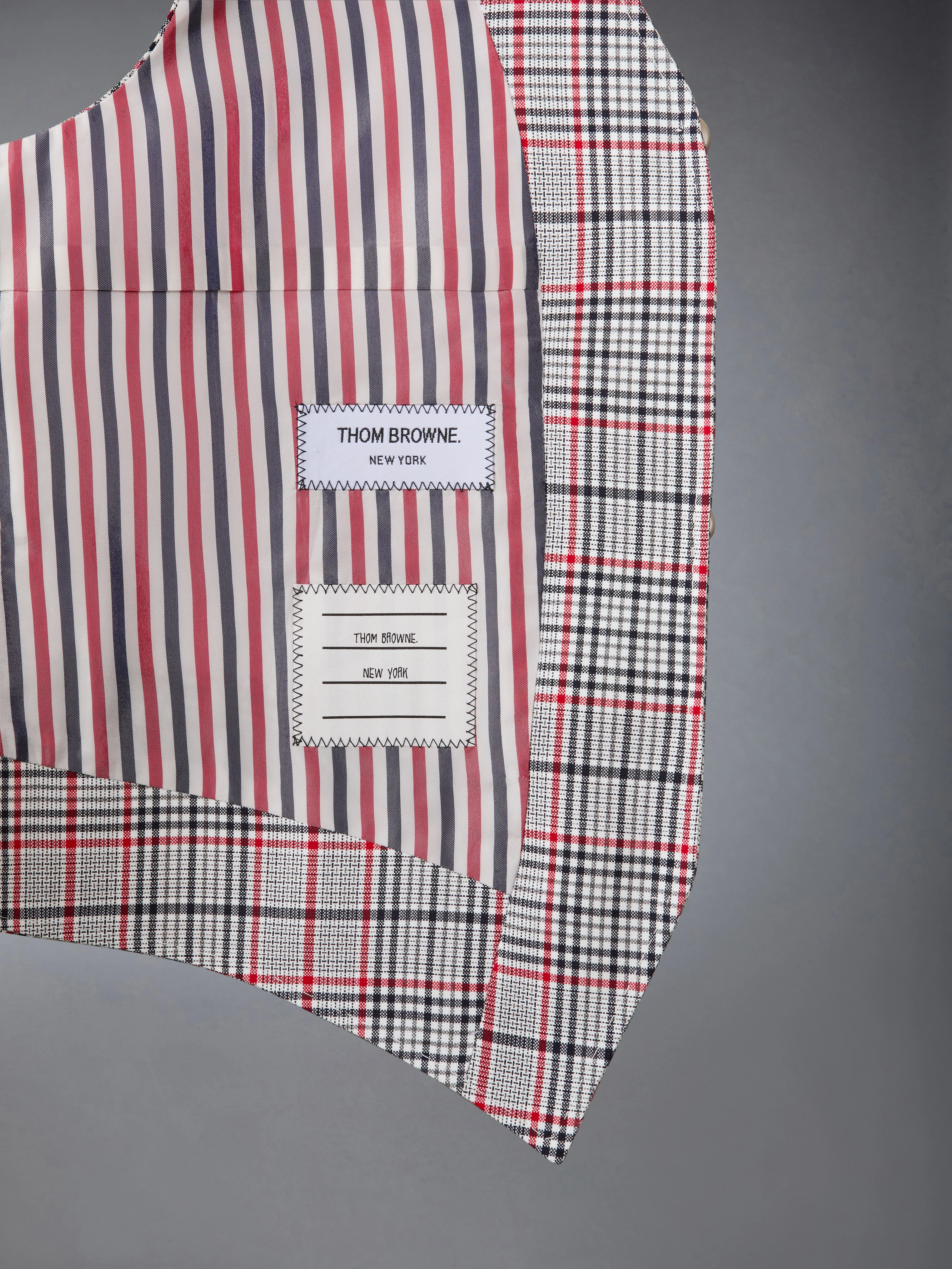 PLAID CHECK COOL WOOL VEST - Image 5