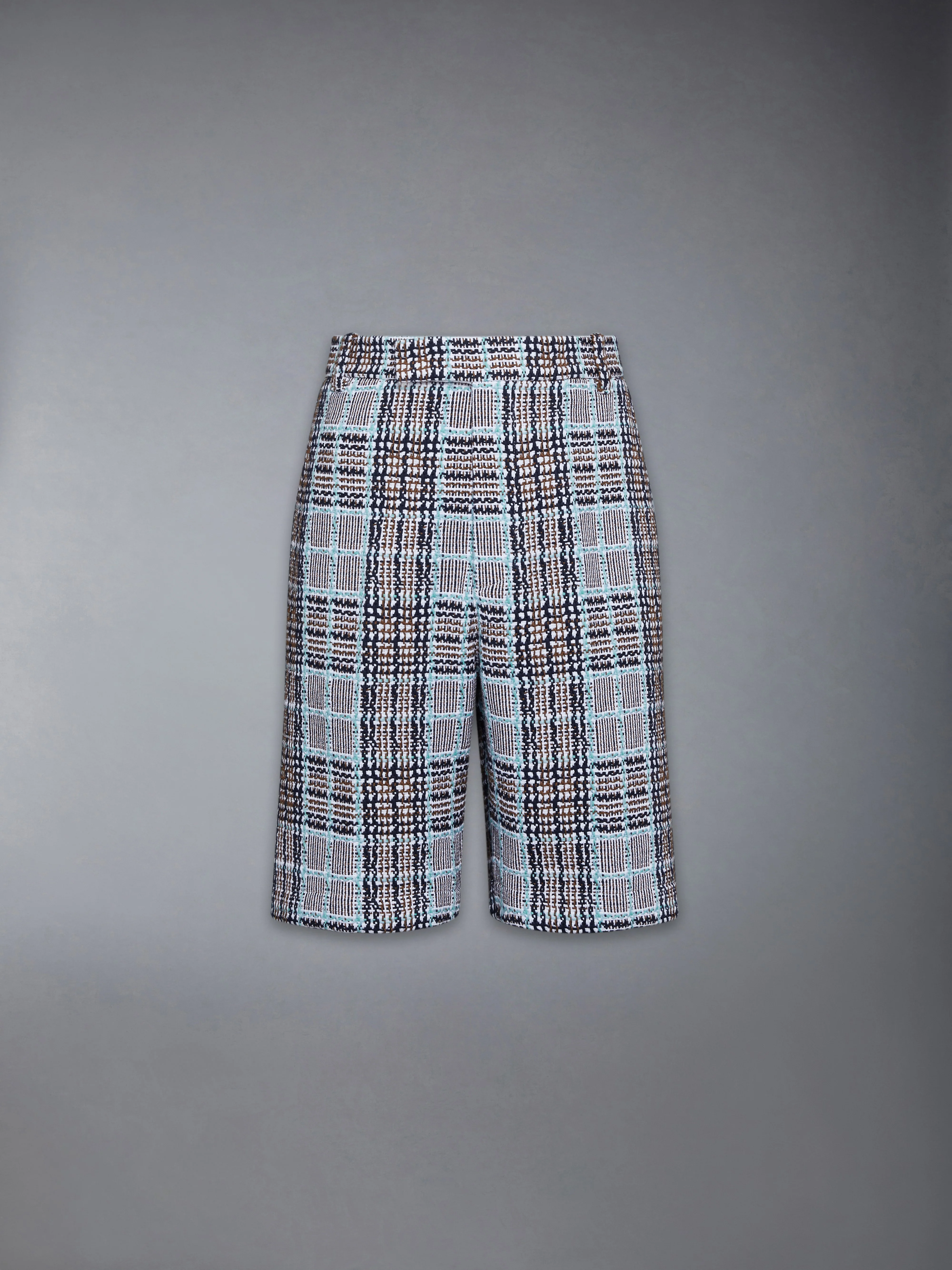 PLAID CHECK SUMMER TWEED UTILITY CHINO SHORTS - Image 5