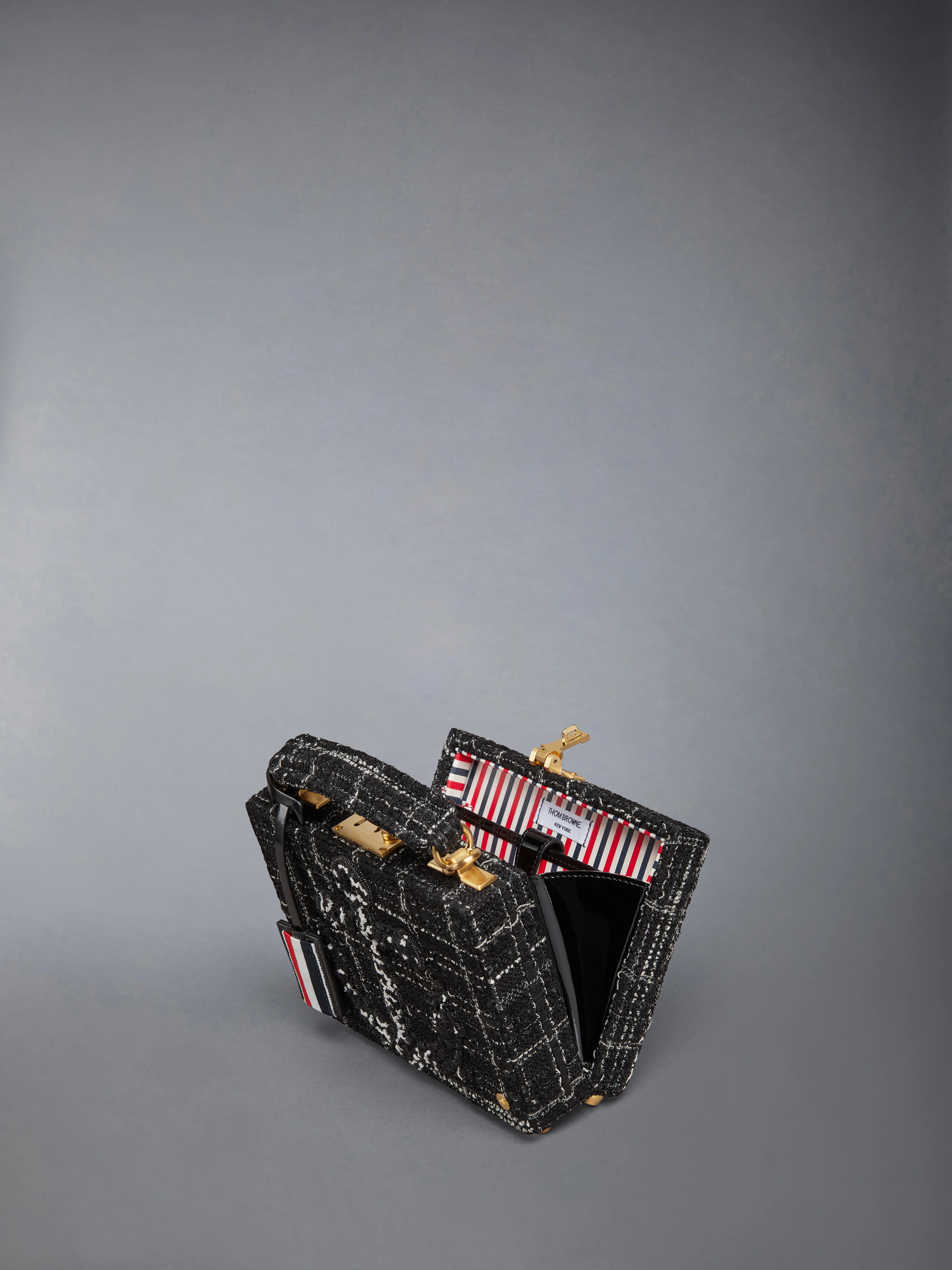 PLAID RIBBON TWEED MICRO ATTACHE CASE - Image 6