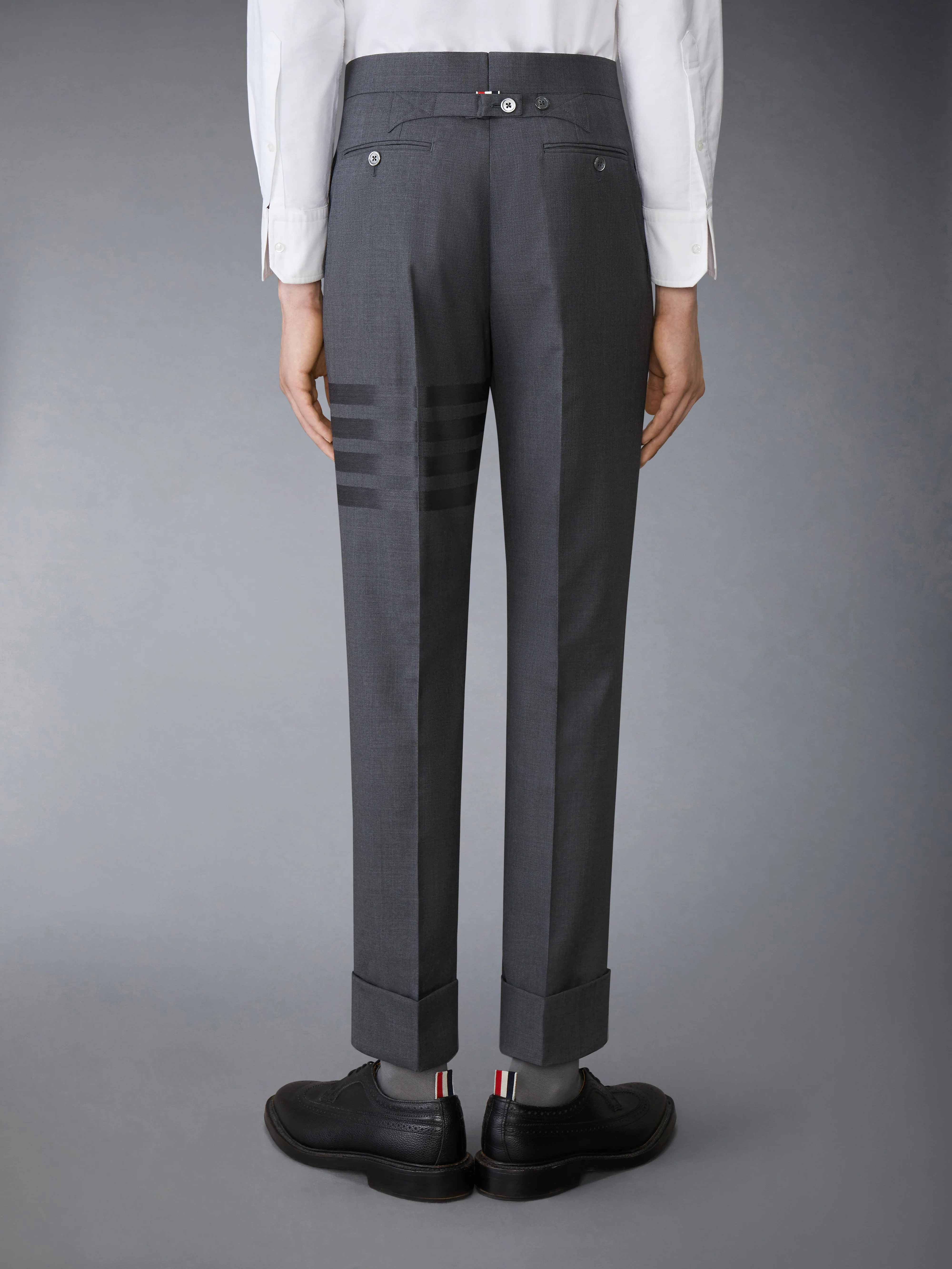 PLAIN WEAVE  4-BAR BACKSTRAP TROUSER - Image 2