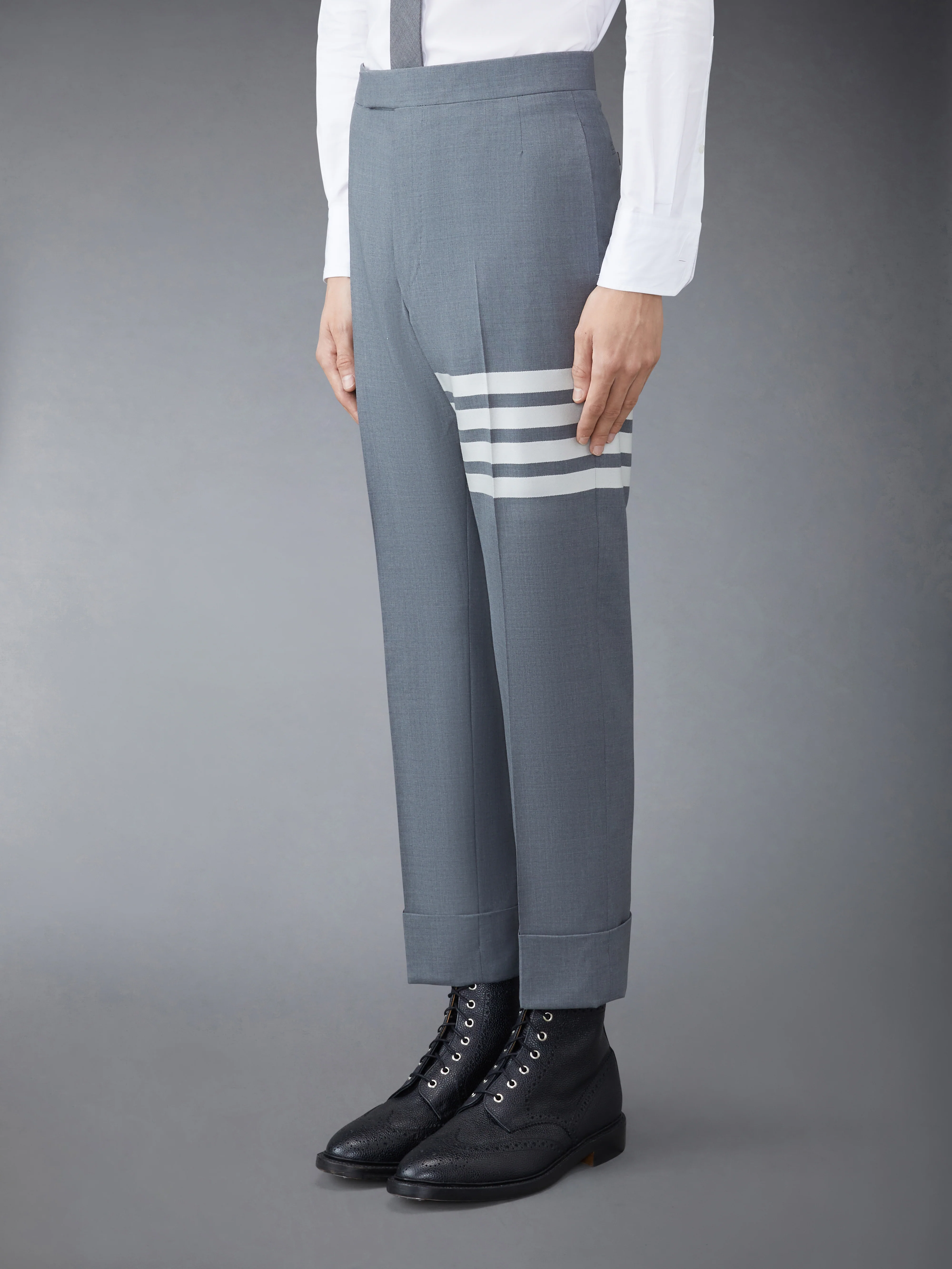 PLAIN WEAVE  4-BAR BACKSTRAP TROUSER - Image 2