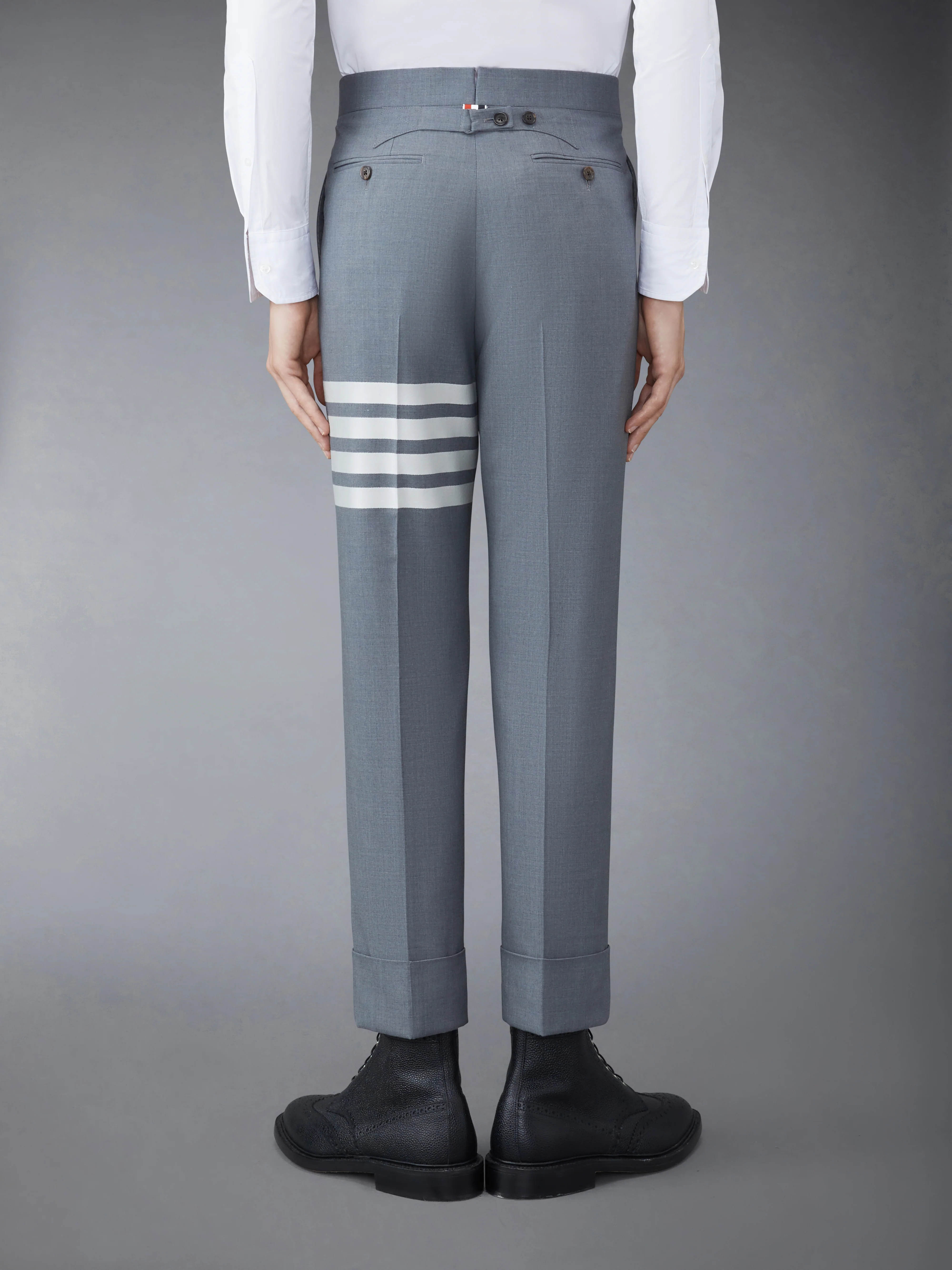 PLAIN WEAVE  4-BAR BACKSTRAP TROUSER - Image 3