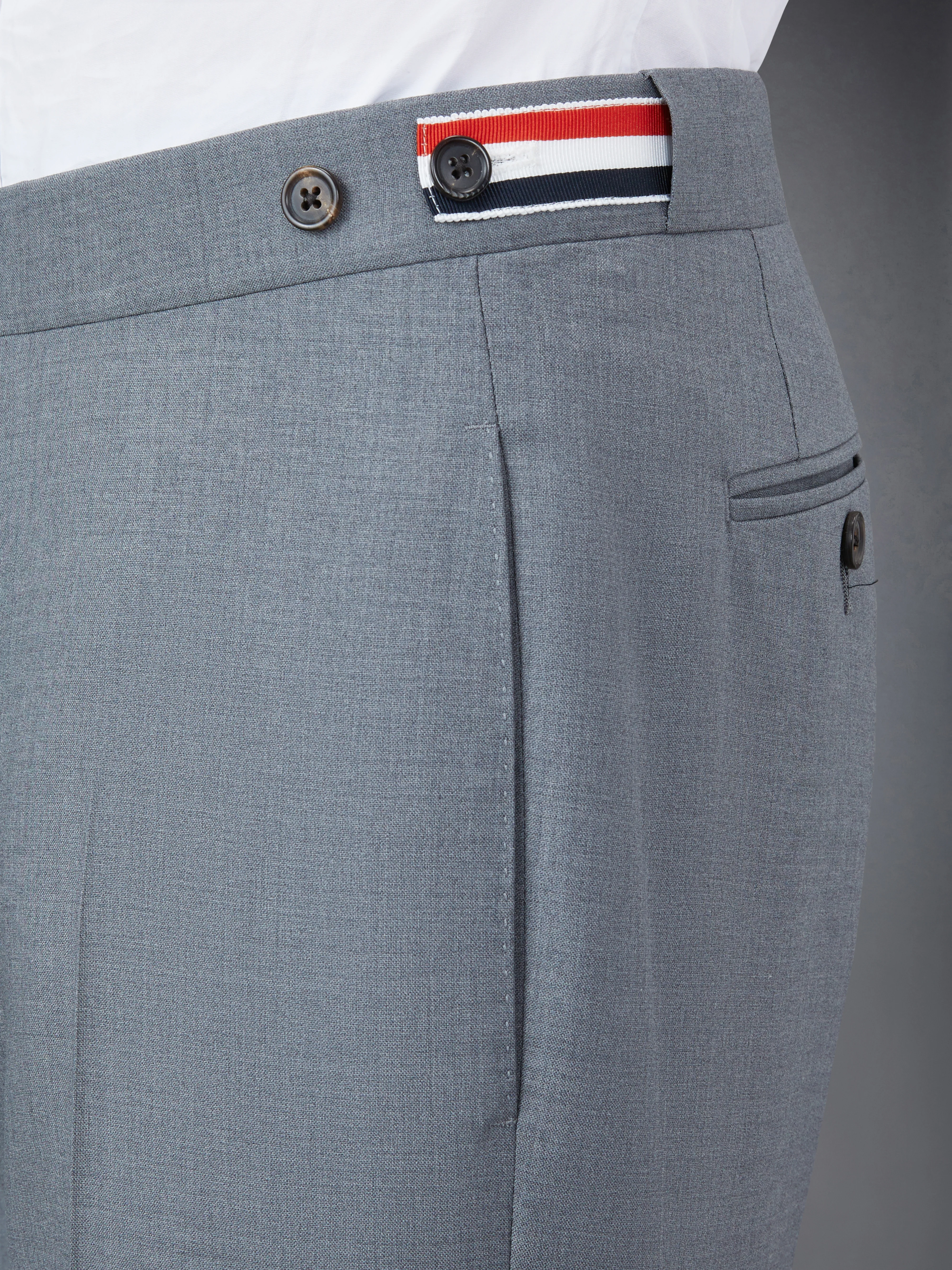 PLAIN WEAVE 4-BAR LOW RISE TROUSERS - Image 5
