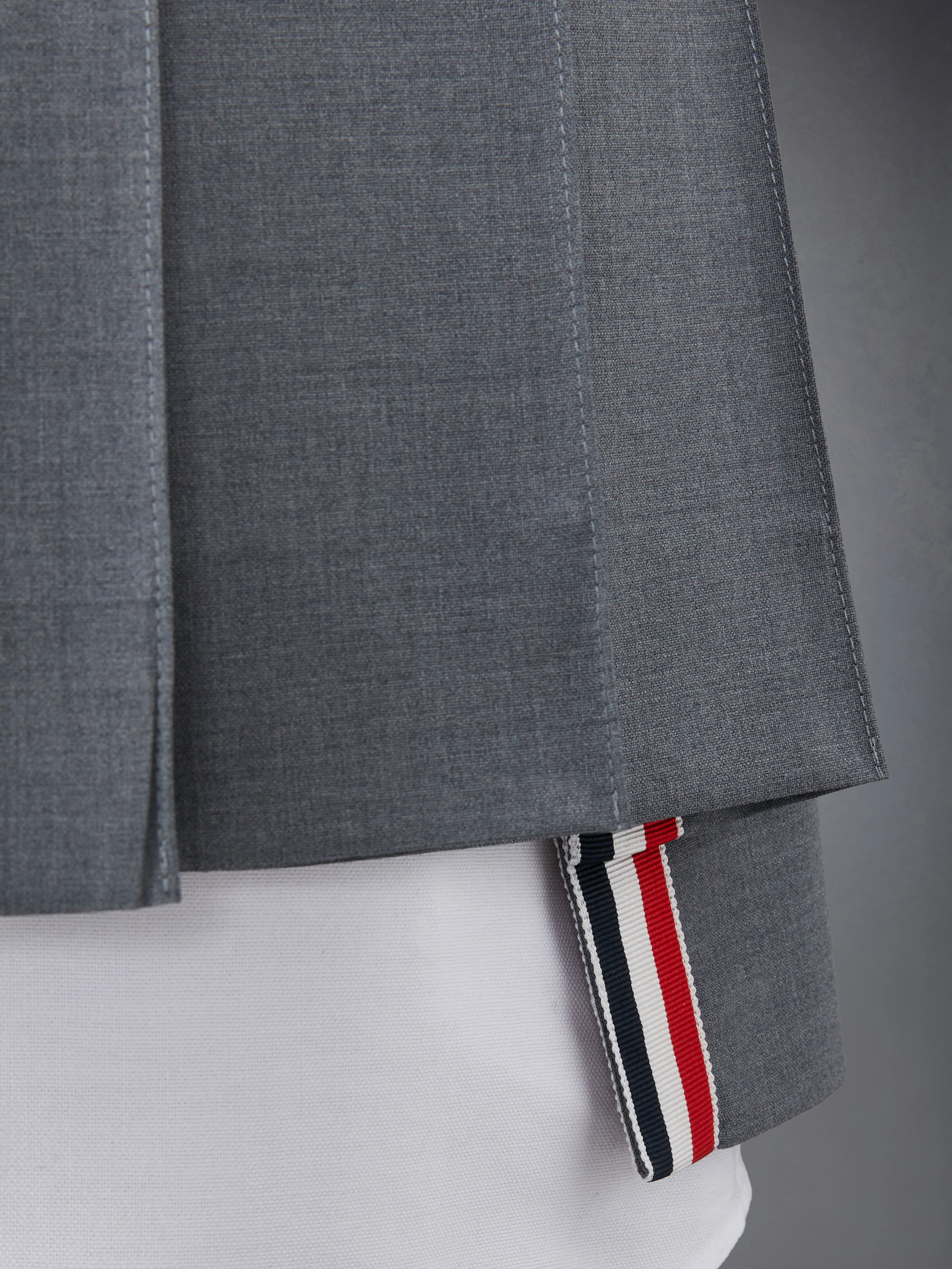 PLAIN WEAVE 4-BAR PLEATED MINI SKIRT - Image 5