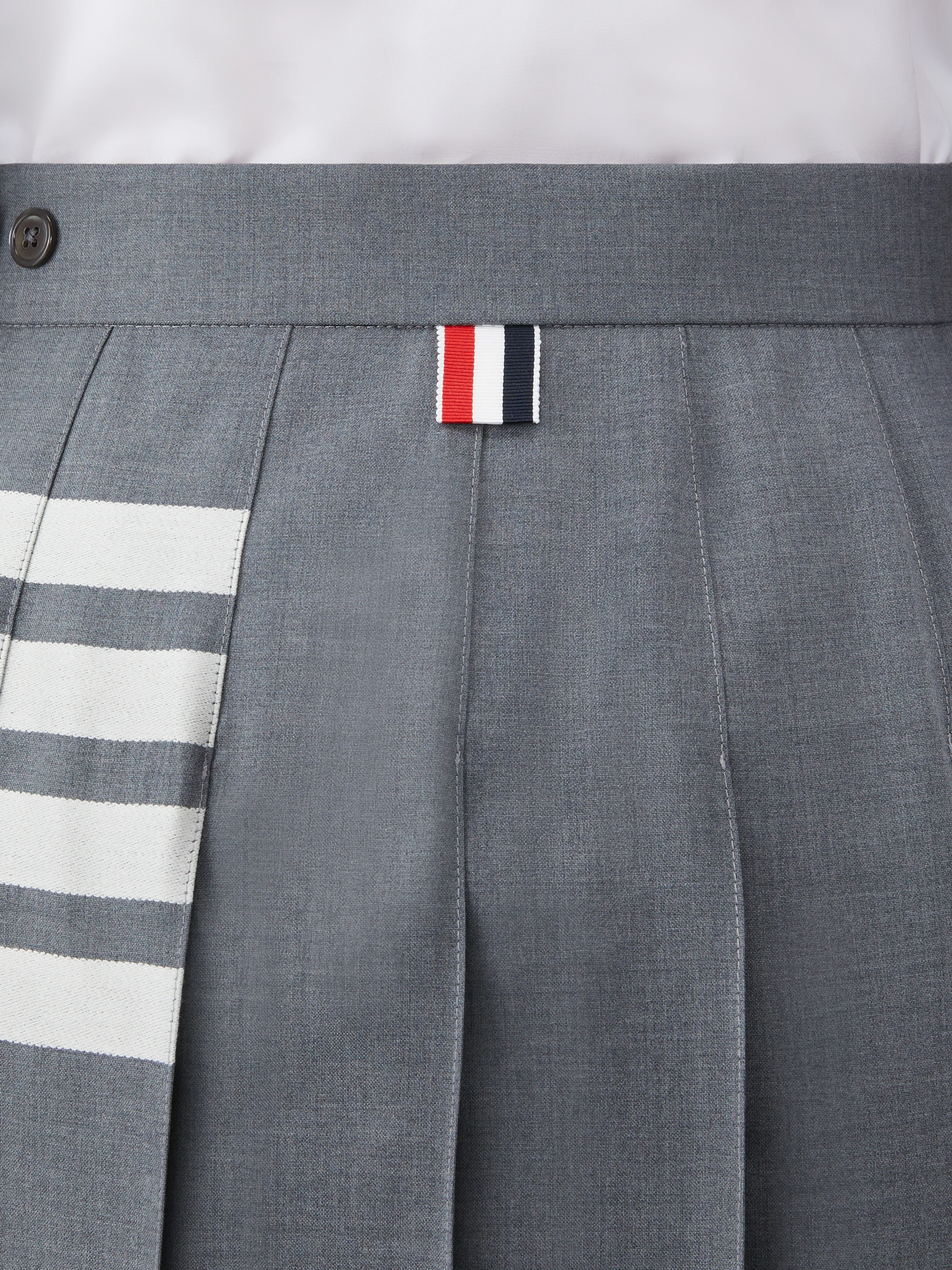 PLAIN WEAVE 4-BAR PLEATED SKIRT - Image 6