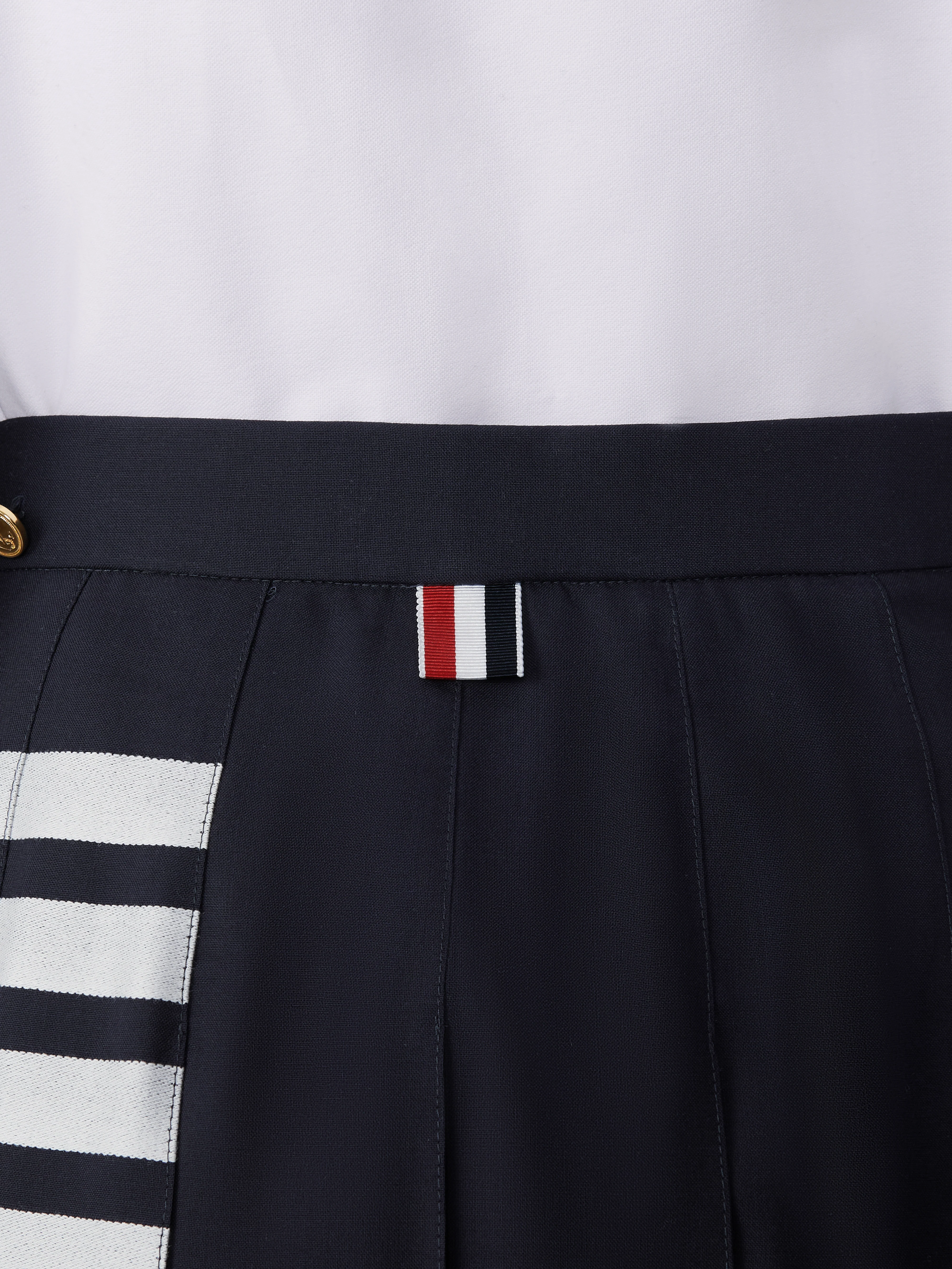 PLAIN WEAVE 4-BAR PLEATED SKIRT - Image 6