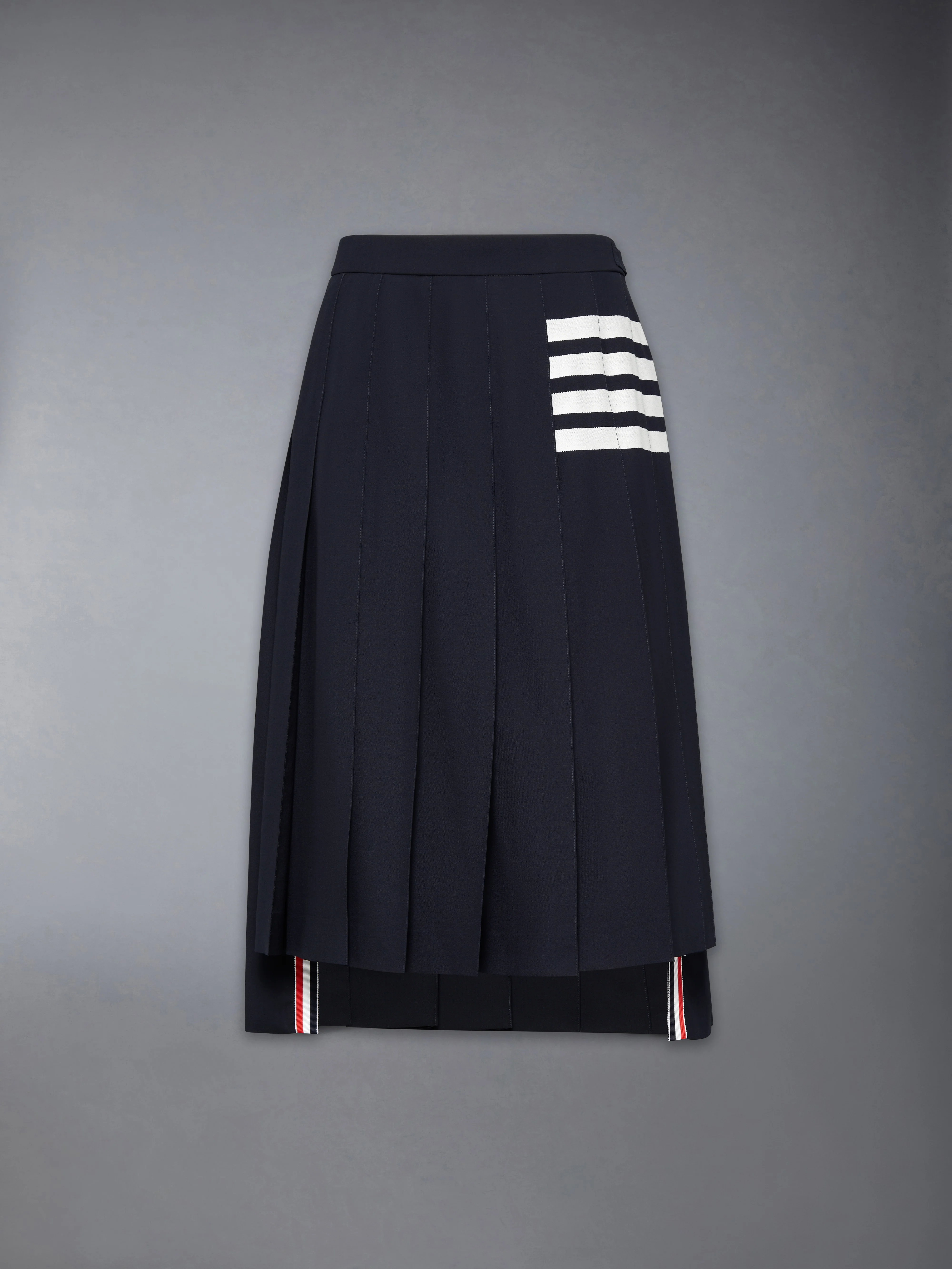 PLAIN WEAVE 4-BAR PLEATED SKIRT - Image 7