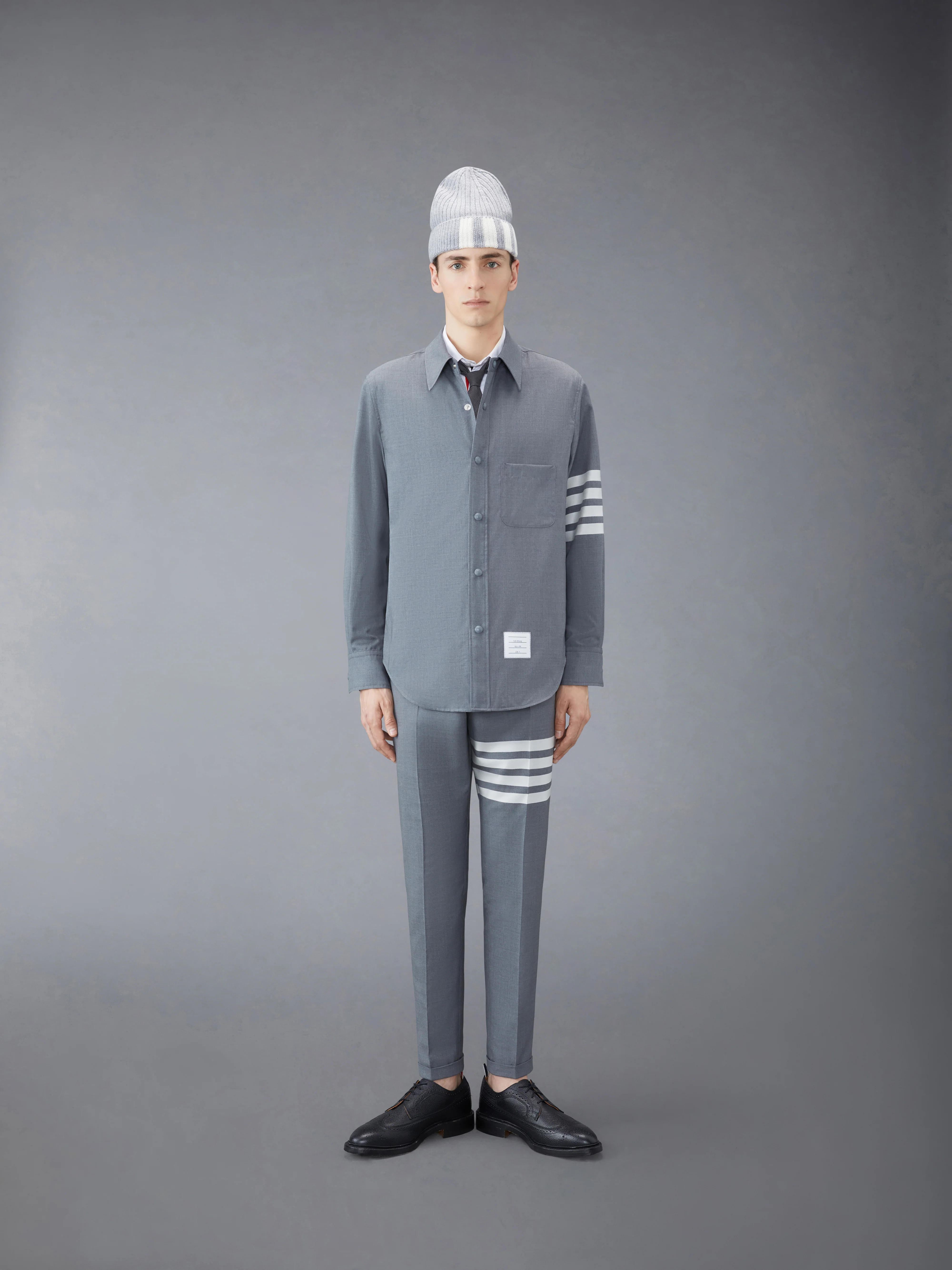 Plain Weave 4-Bar Shirt Jacket - Image 3
