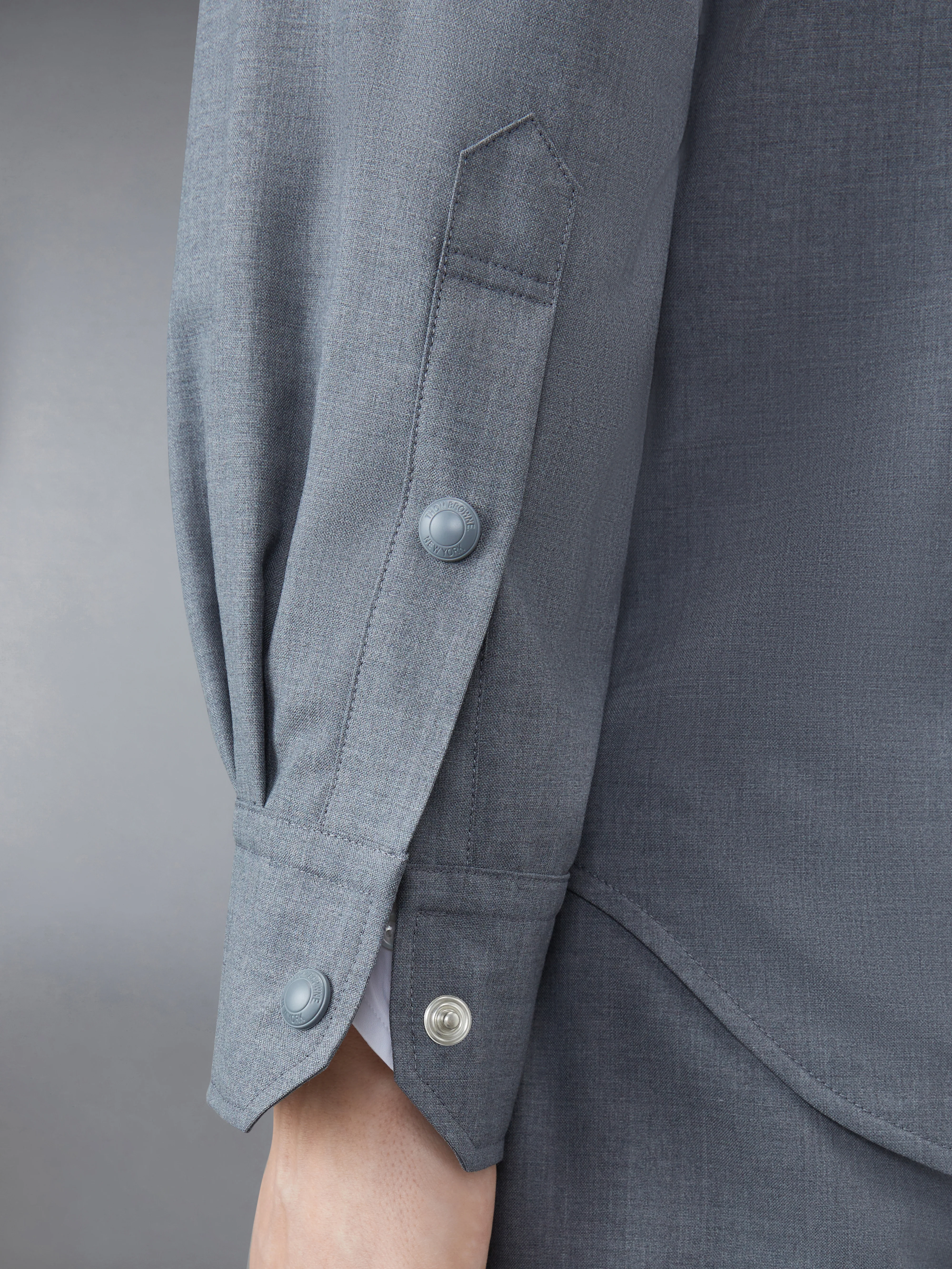 Plain Weave 4-Bar Shirt Jacket - Image 6