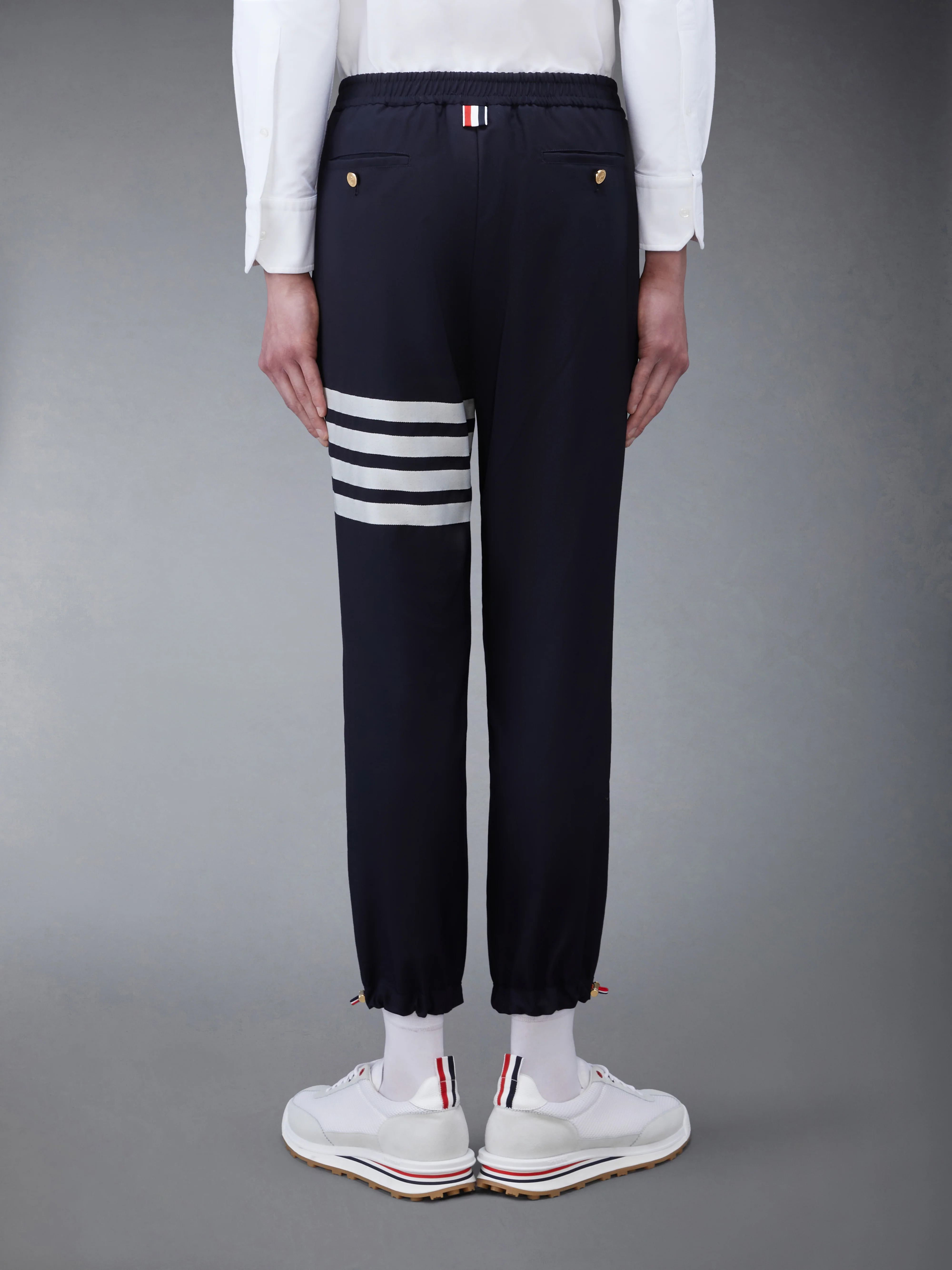 PLAIN WEAVE 4-BAR TRACK TROUSER - Image 3