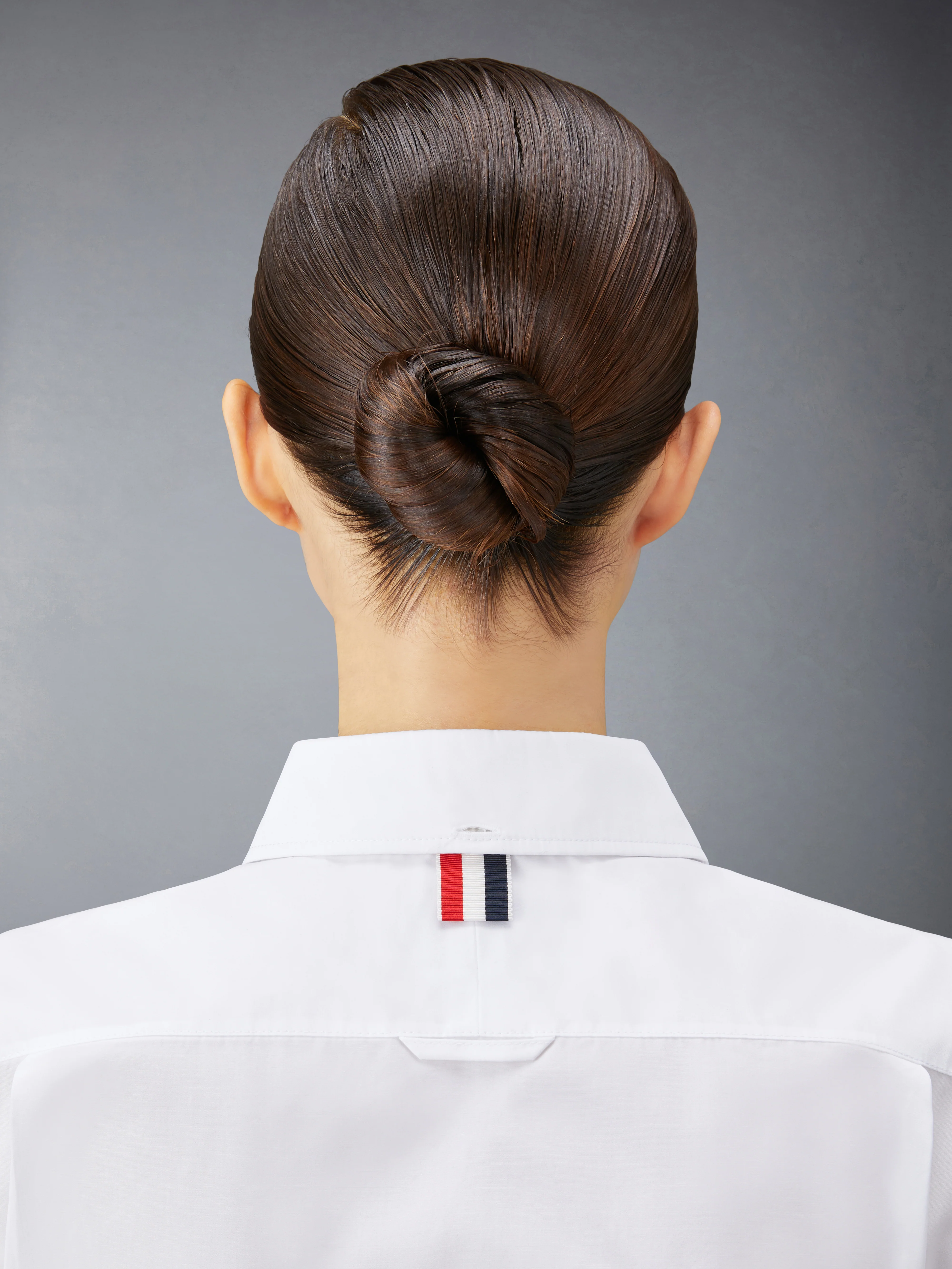POPLIN ARMBANDS CLASSIC ROUND COLLAR SHIRT - Image 7