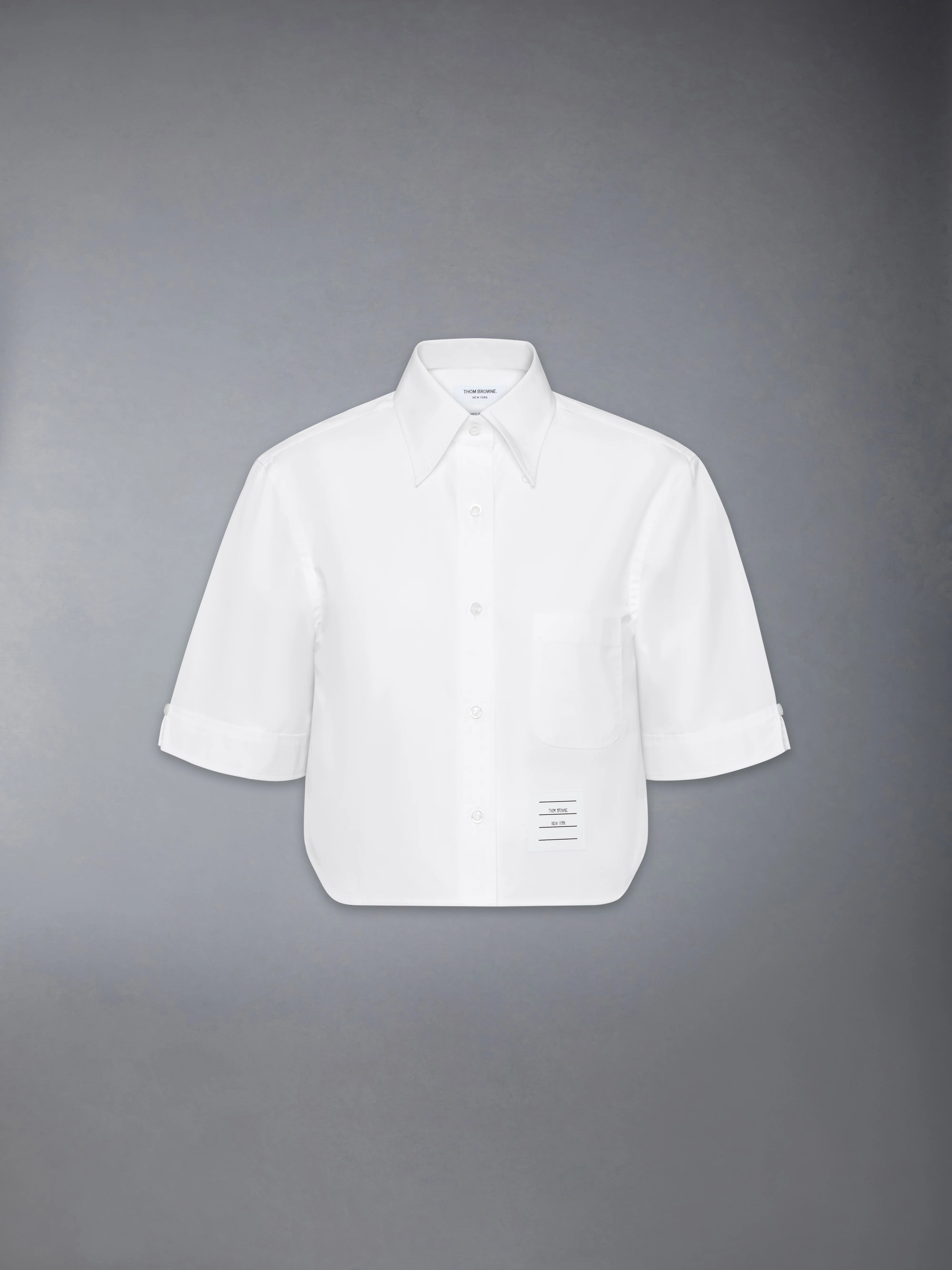 POPLIN CROPPED SHORT SLEEVE SHIRT - Image 6