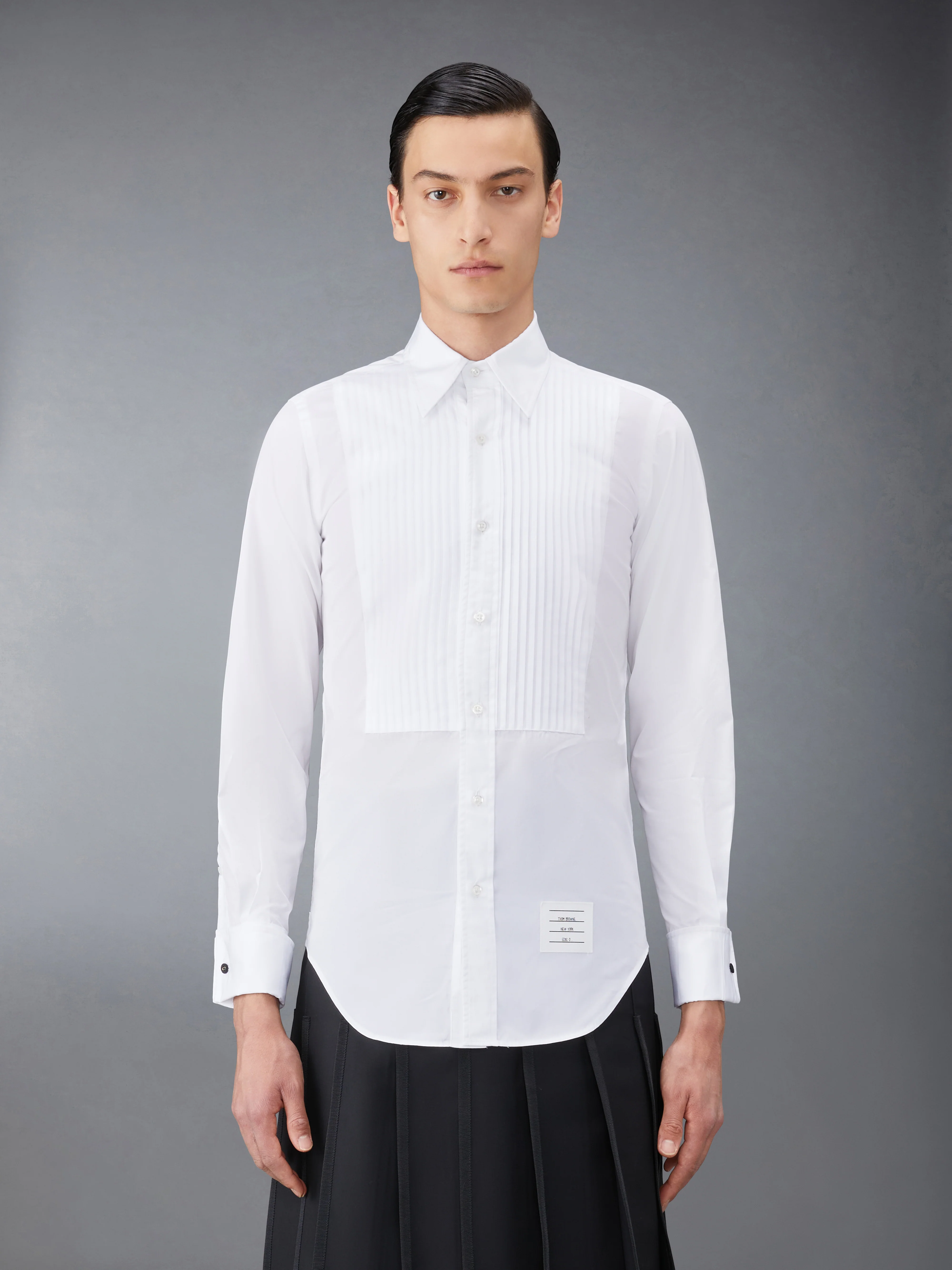 POPLIN FRENCH CUFF TUXEDO SHIRT - Image 2