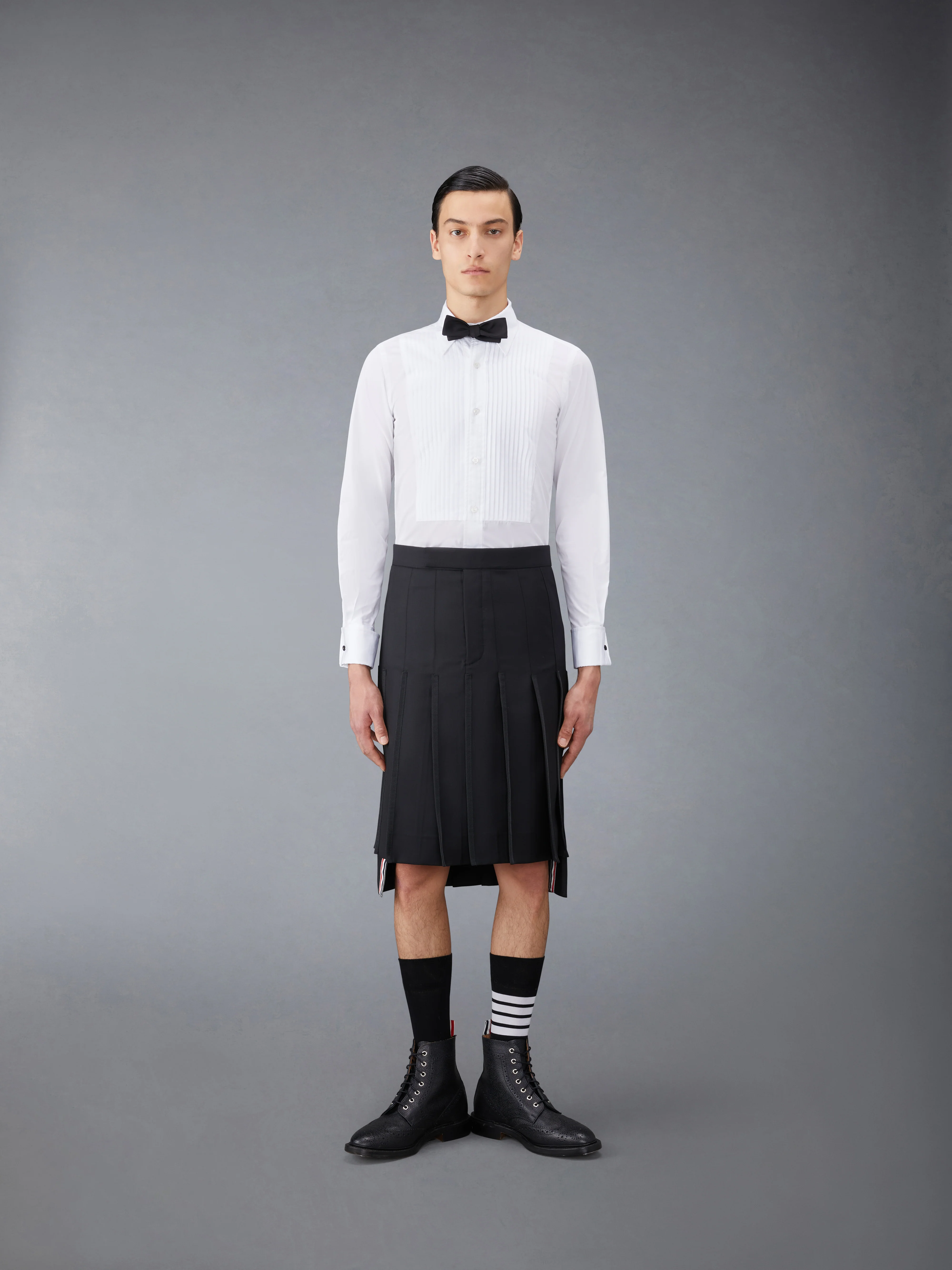POPLIN FRENCH CUFF TUXEDO SHIRT - Image 4