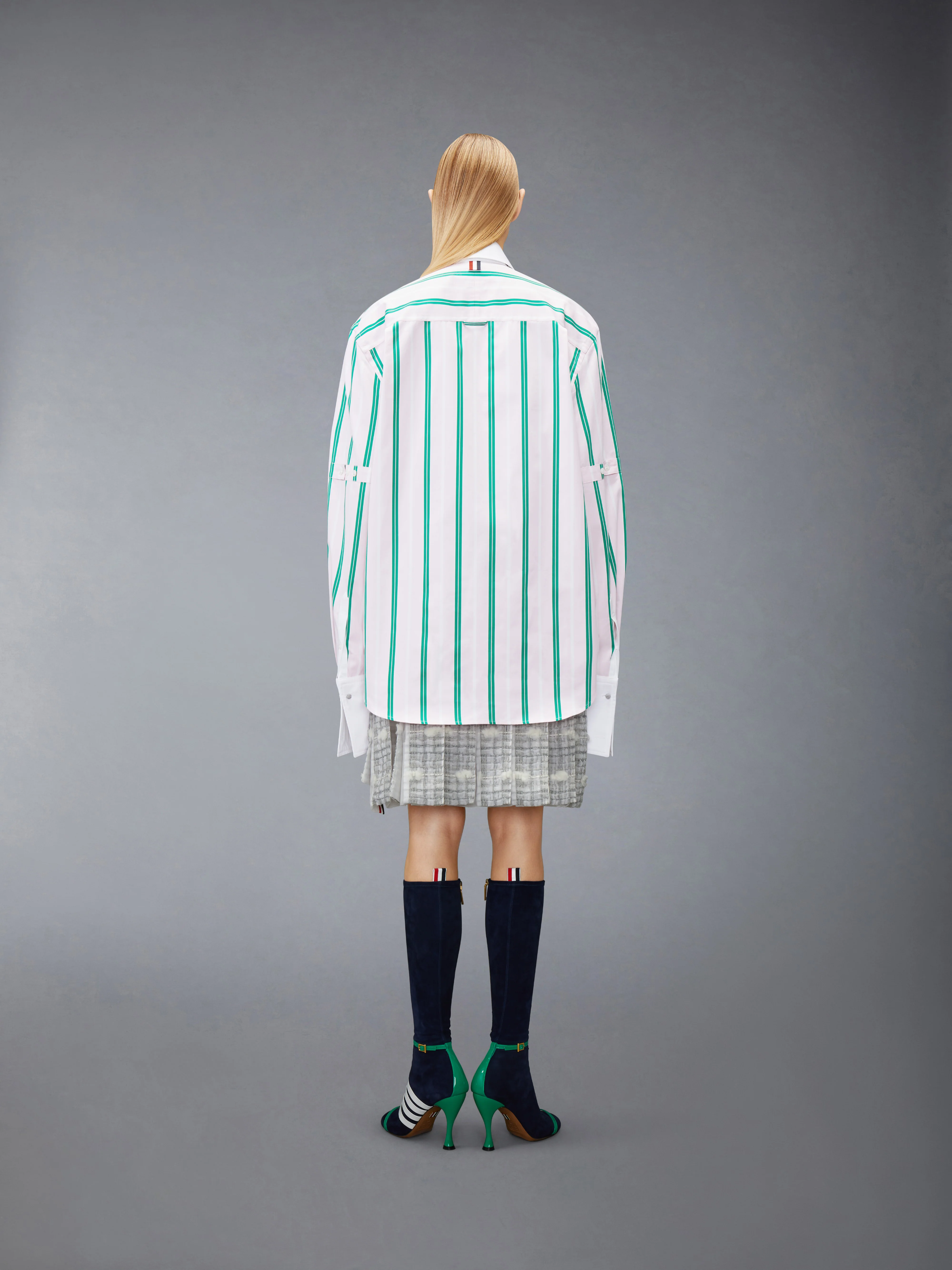 REP STRIPE POPLIN ARMBAND OVERSIZED SHIRT - Image 3