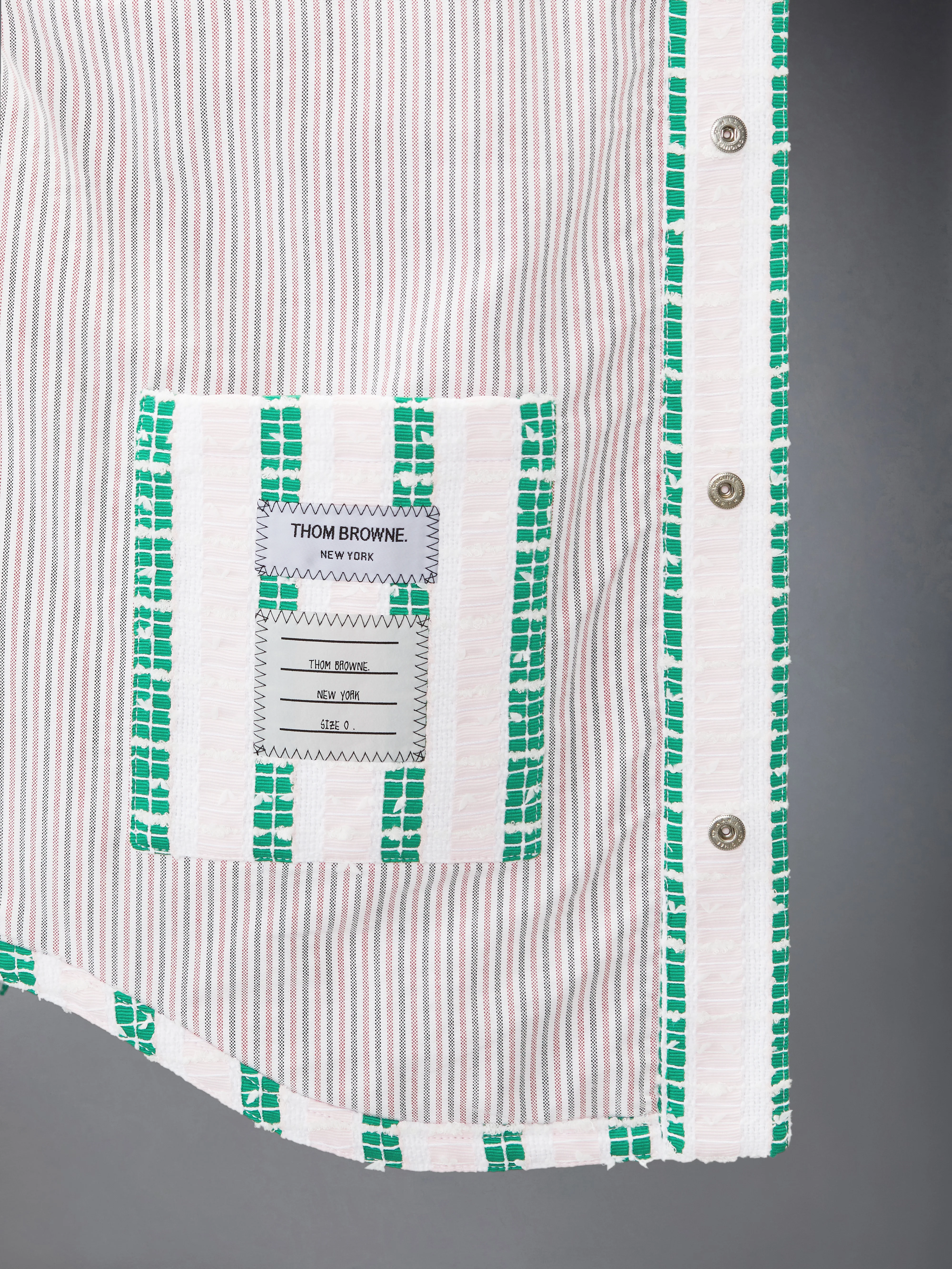 REPP STRIPE GROSGRAIN TWEED UTILITY JACKET - Image 4