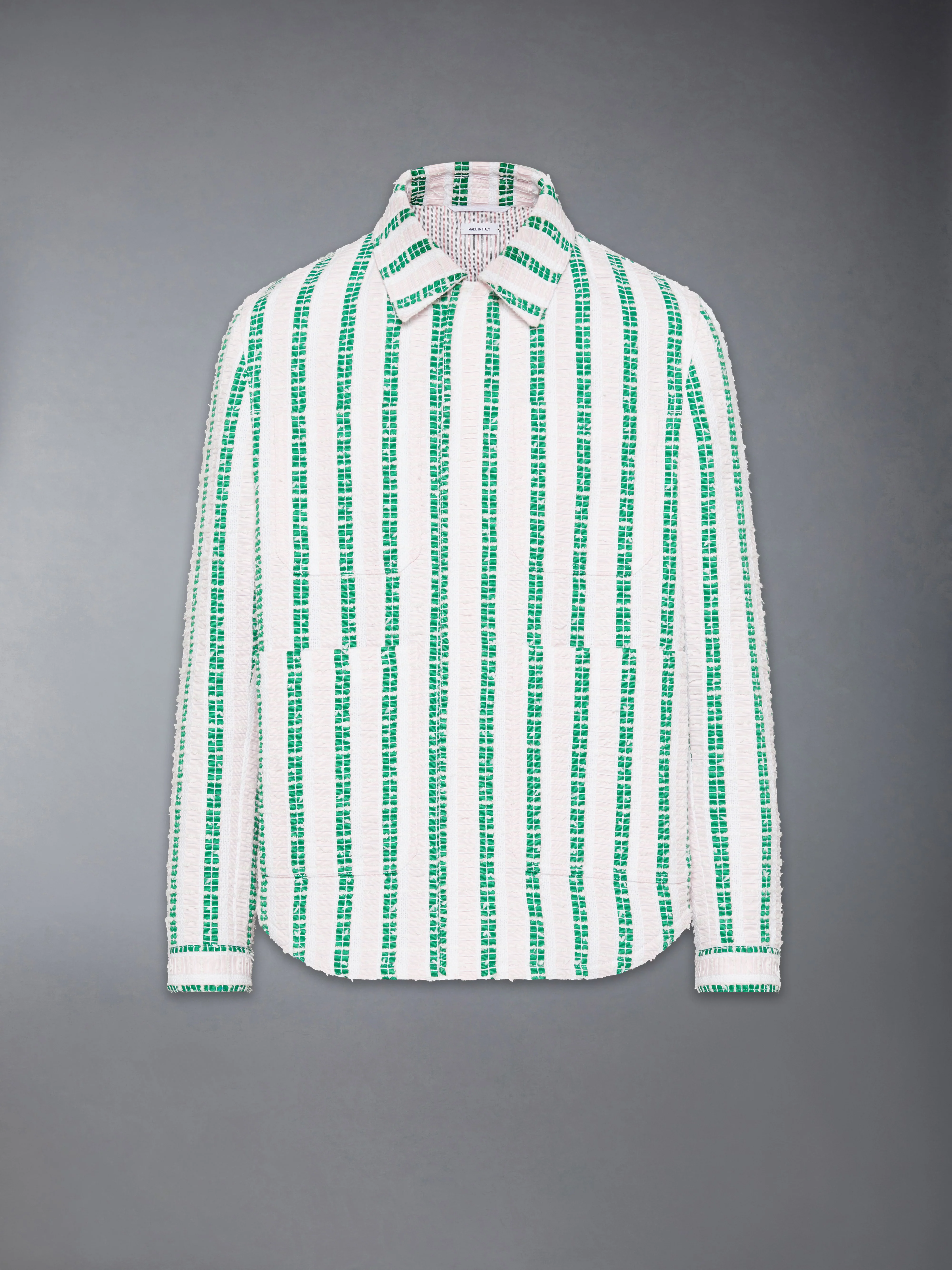 REPP STRIPE GROSGRAIN TWEED UTILITY JACKET - Image 6