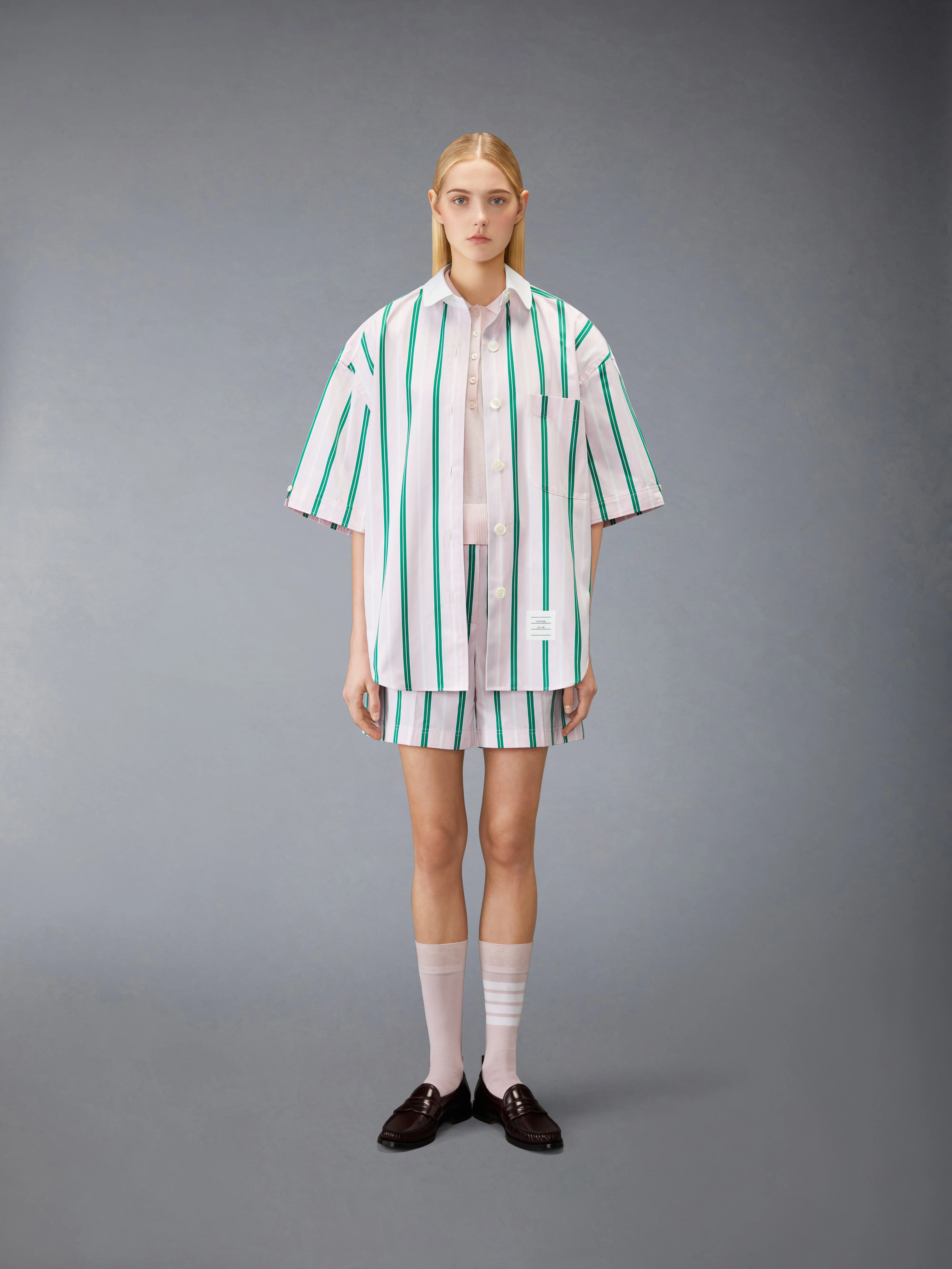 REPP STRIPE POPLIN CHINO SHORTS - Image 3