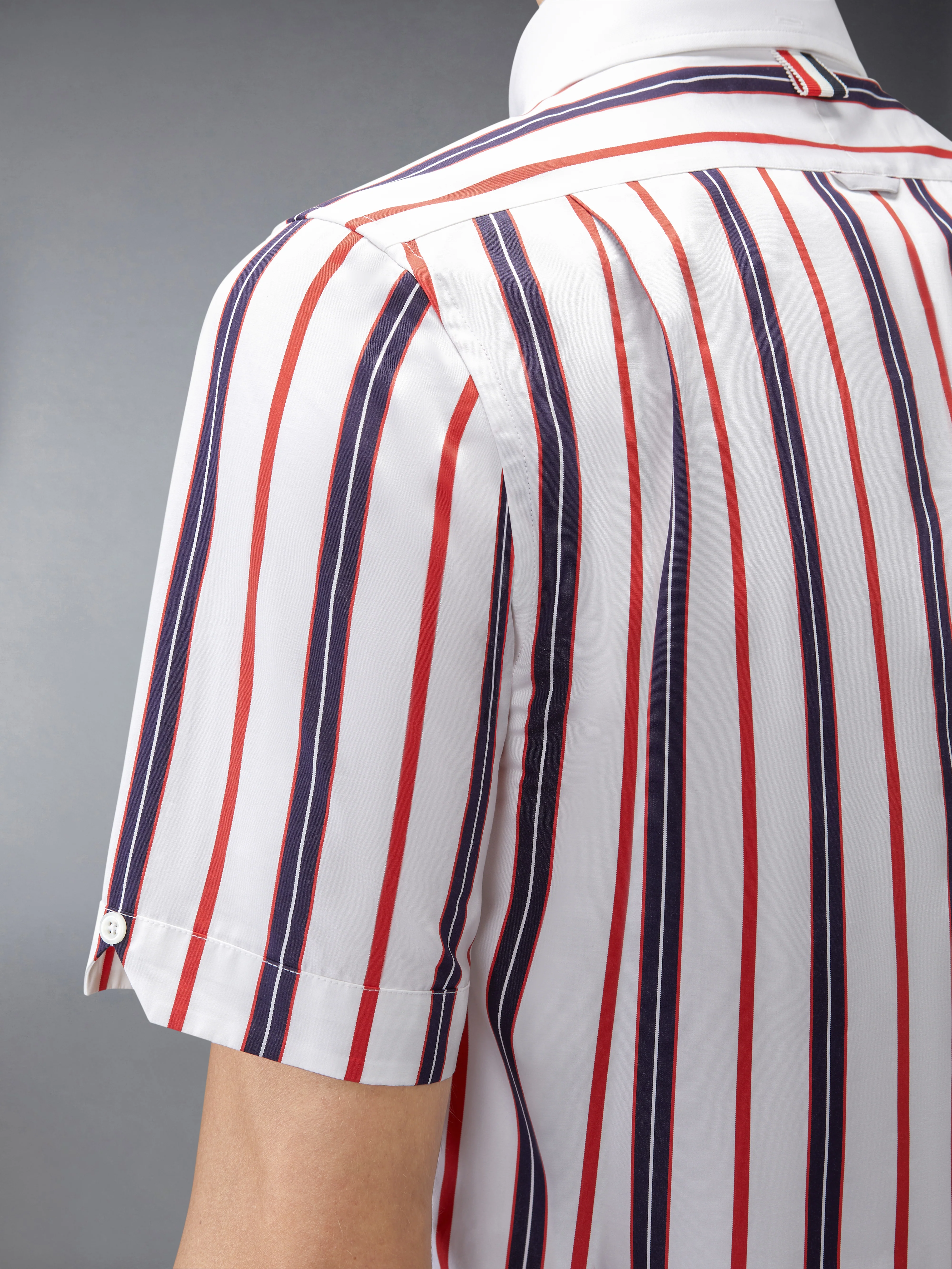 REPP STRIPE POPLIN SHORT SLEEVE SHIRT - Image 5