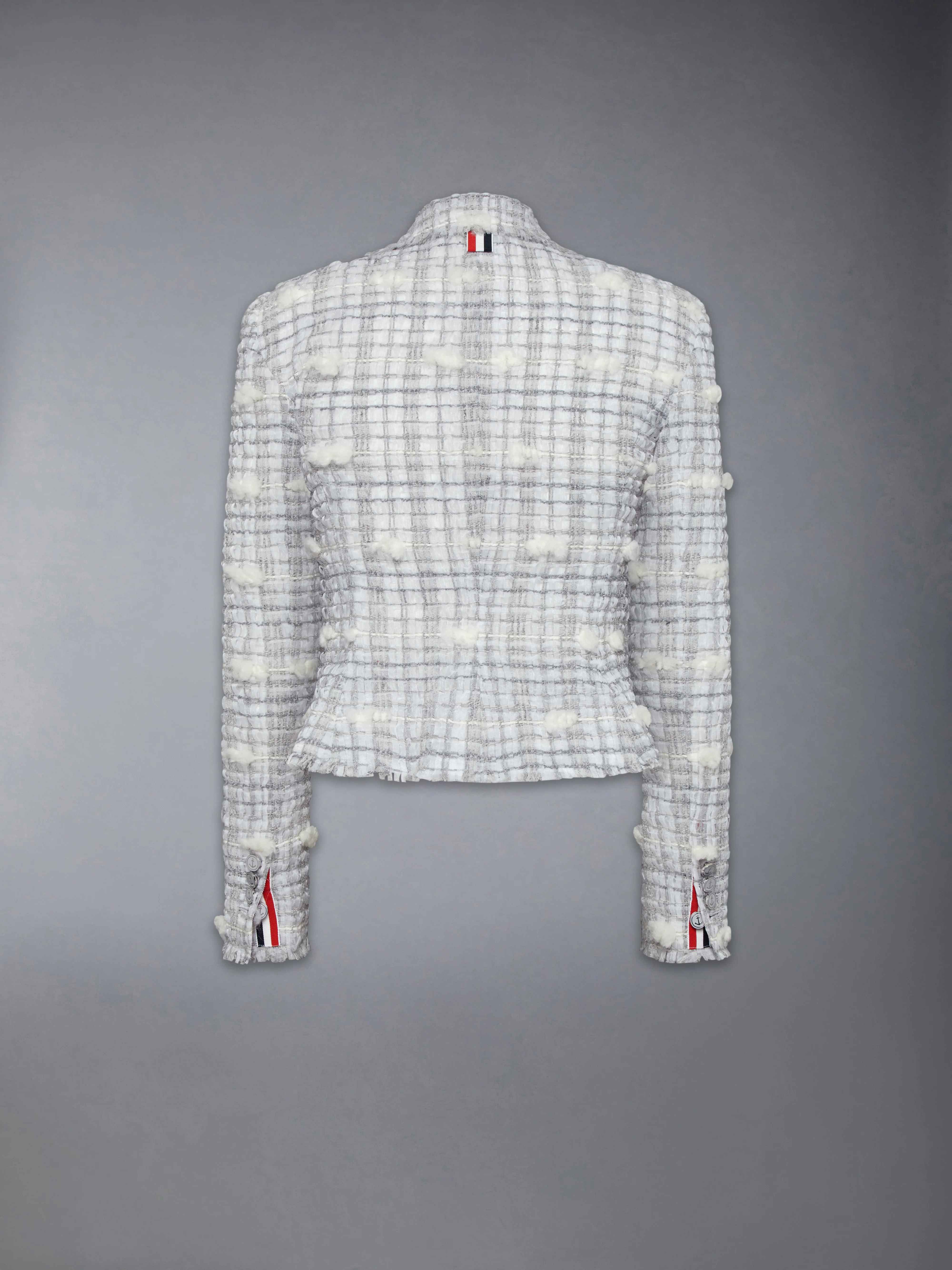 REPP STRIPE POUF TWEED CROPPED JACKET - Image 8
