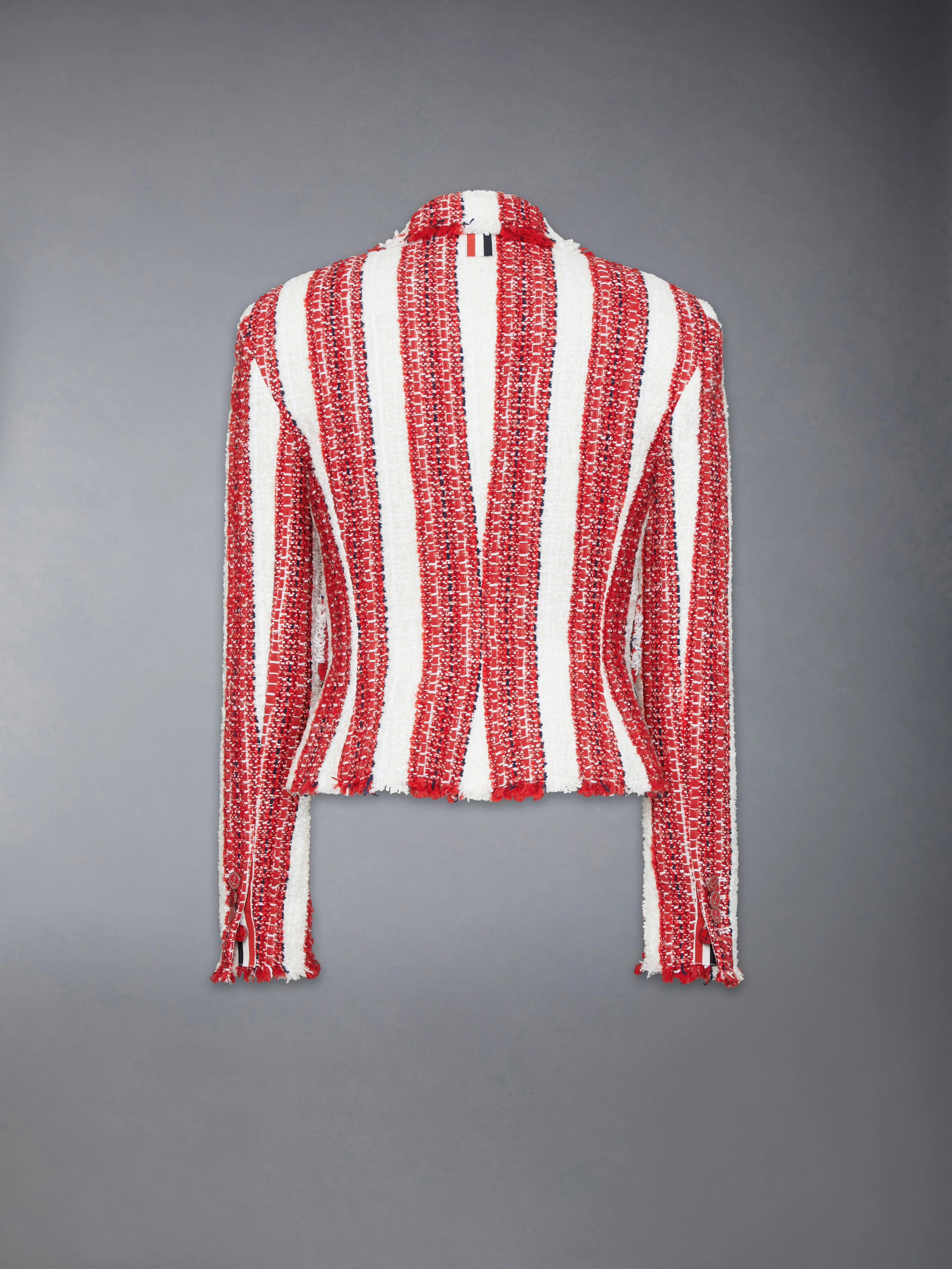 RIBBON TWEED CROPPED JACKET WITH FRAY EDGE - Image 8