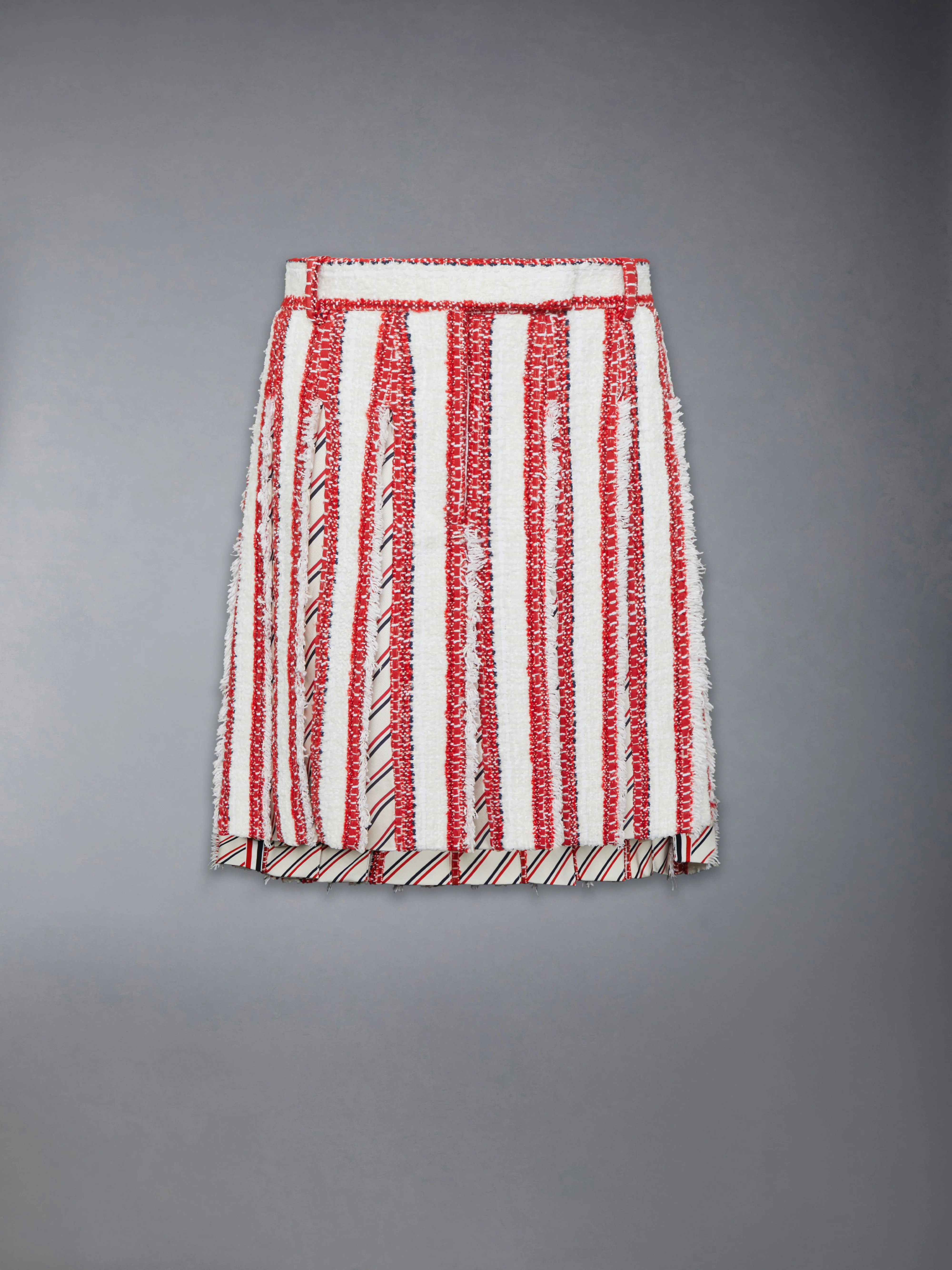 RIBBON TWEED LOW RISE PLEATED SKIRT - Image 6