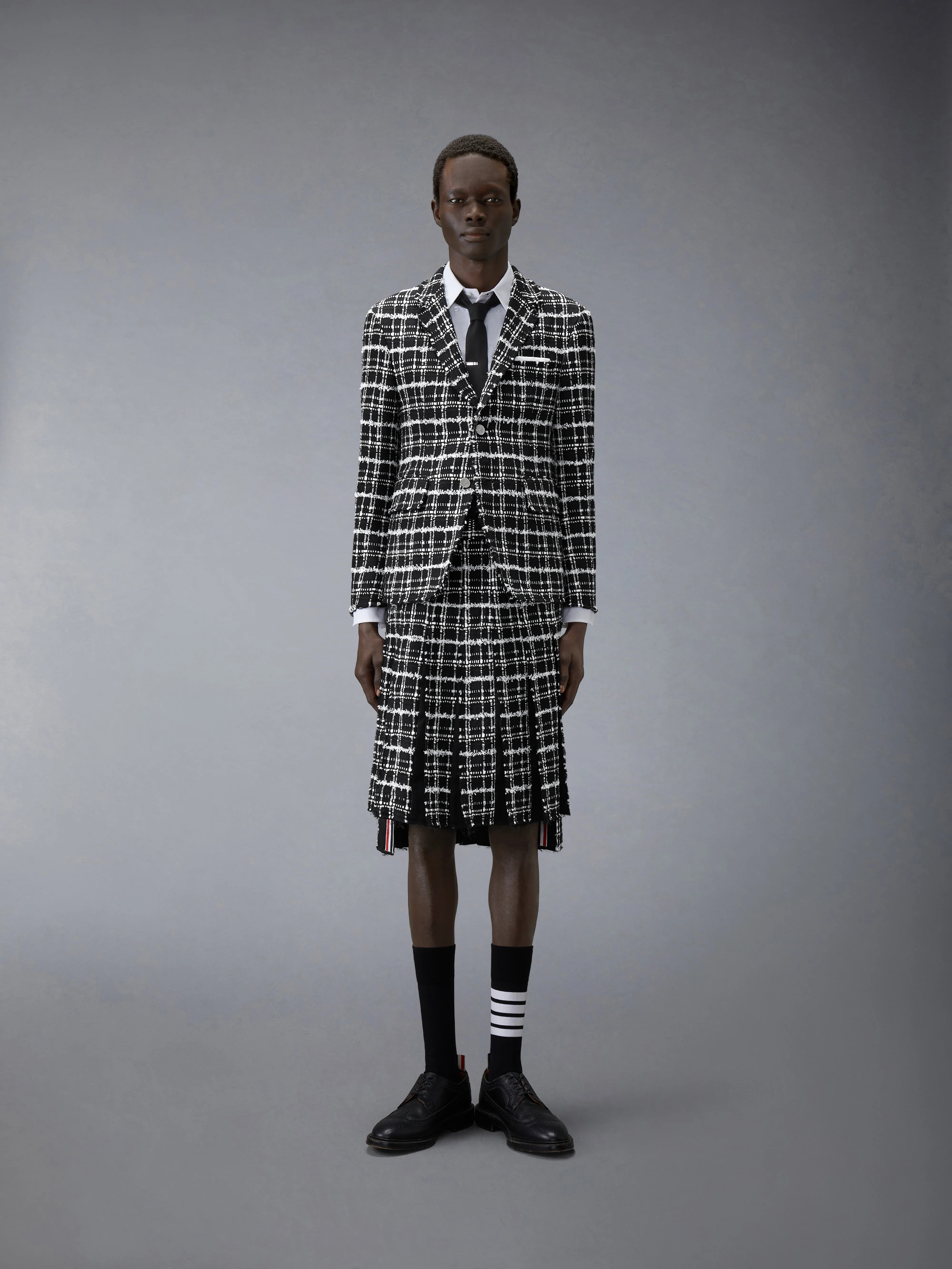 RIBBON TWEED SPORTCOAT WITH FRAY EDGE - Image 4