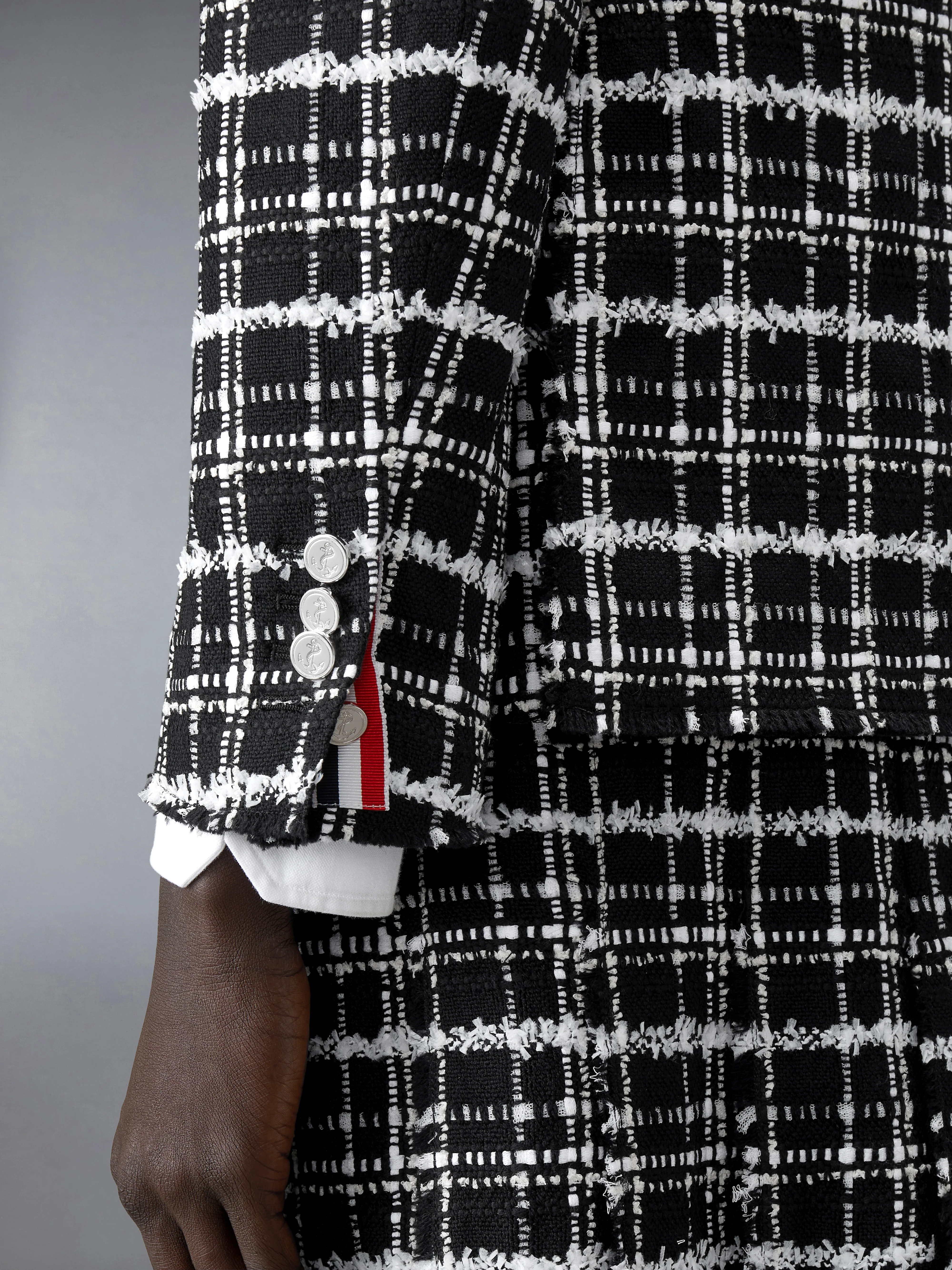 RIBBON TWEED SPORTCOAT WITH FRAY EDGE - Image 7