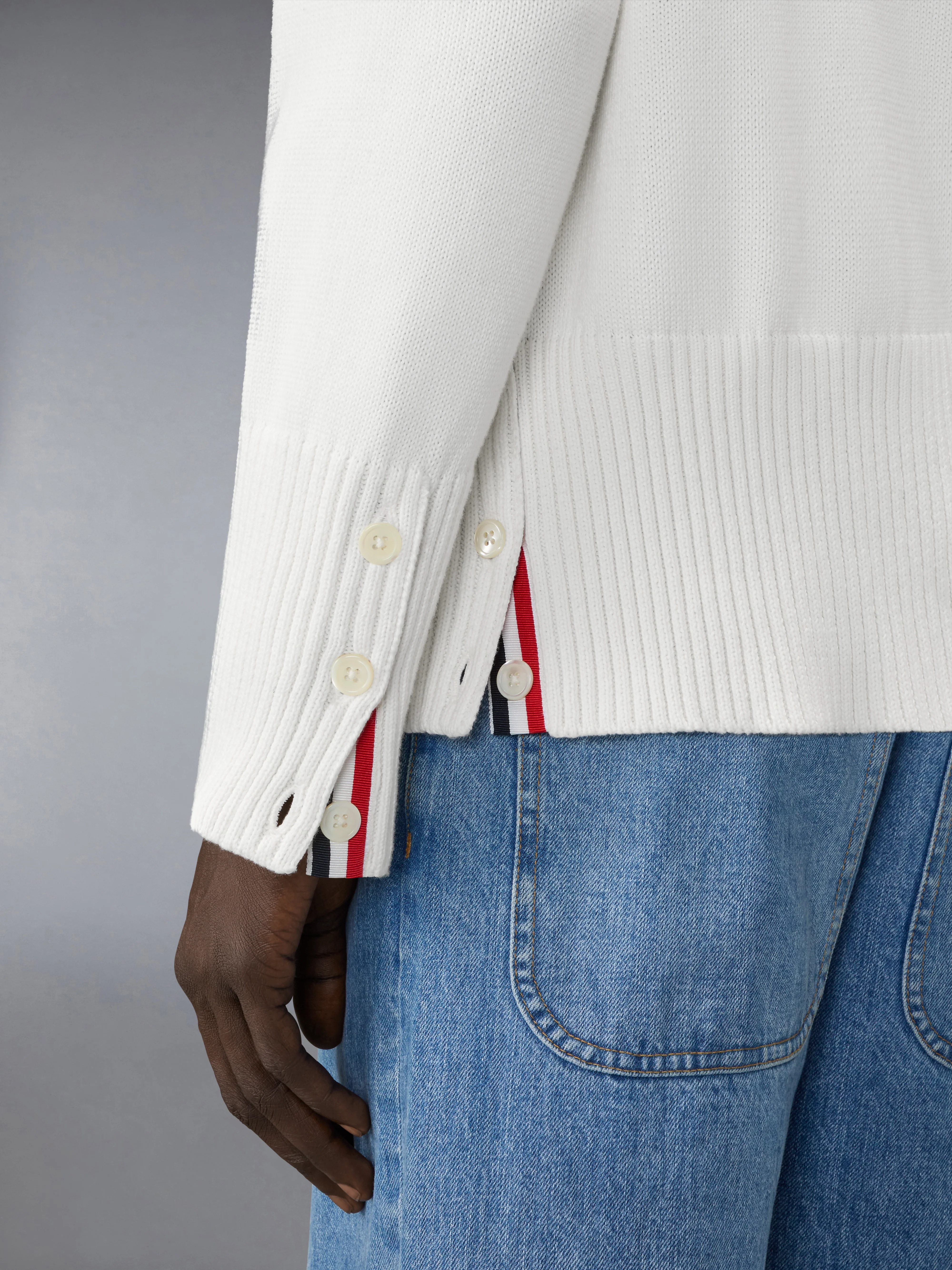 RWB ARMBAND LOBSTER JERSEY CARDIGAN - Image 4