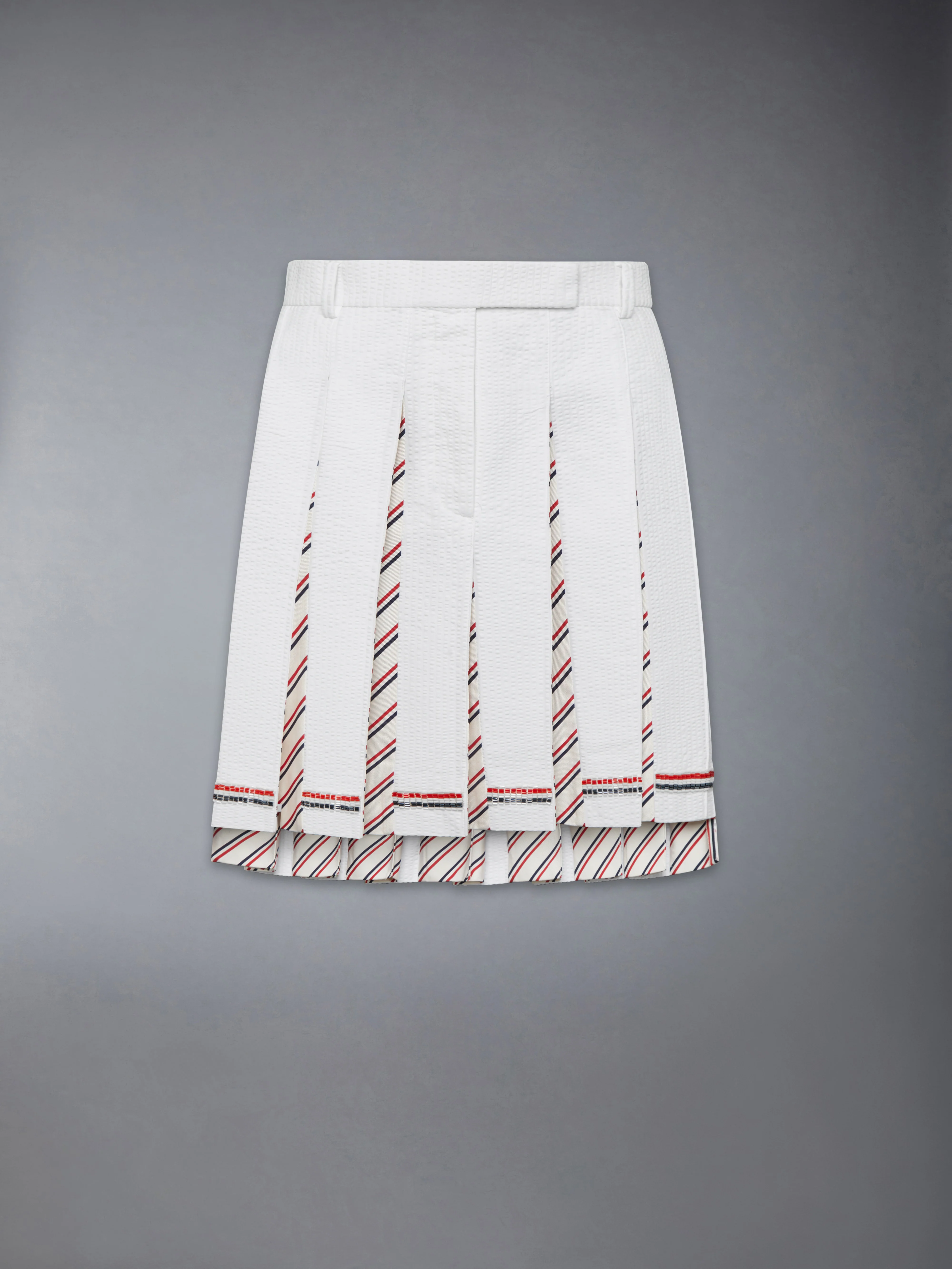 RWB BUGLE BEAD TIPPING LOW RISE PLEATED SKIRT - Image 6