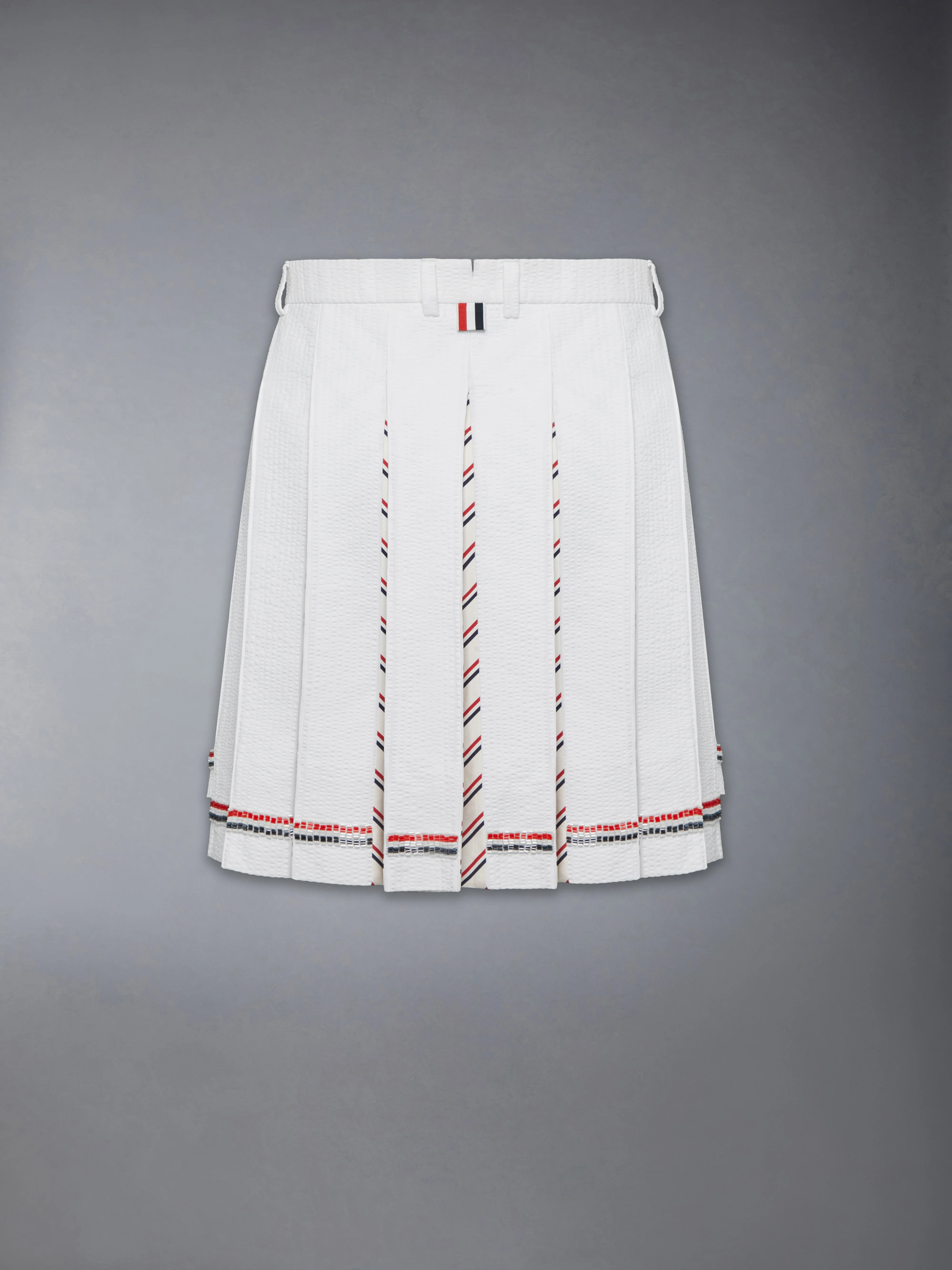RWB BUGLE BEAD TIPPING LOW RISE PLEATED SKIRT - Image 7