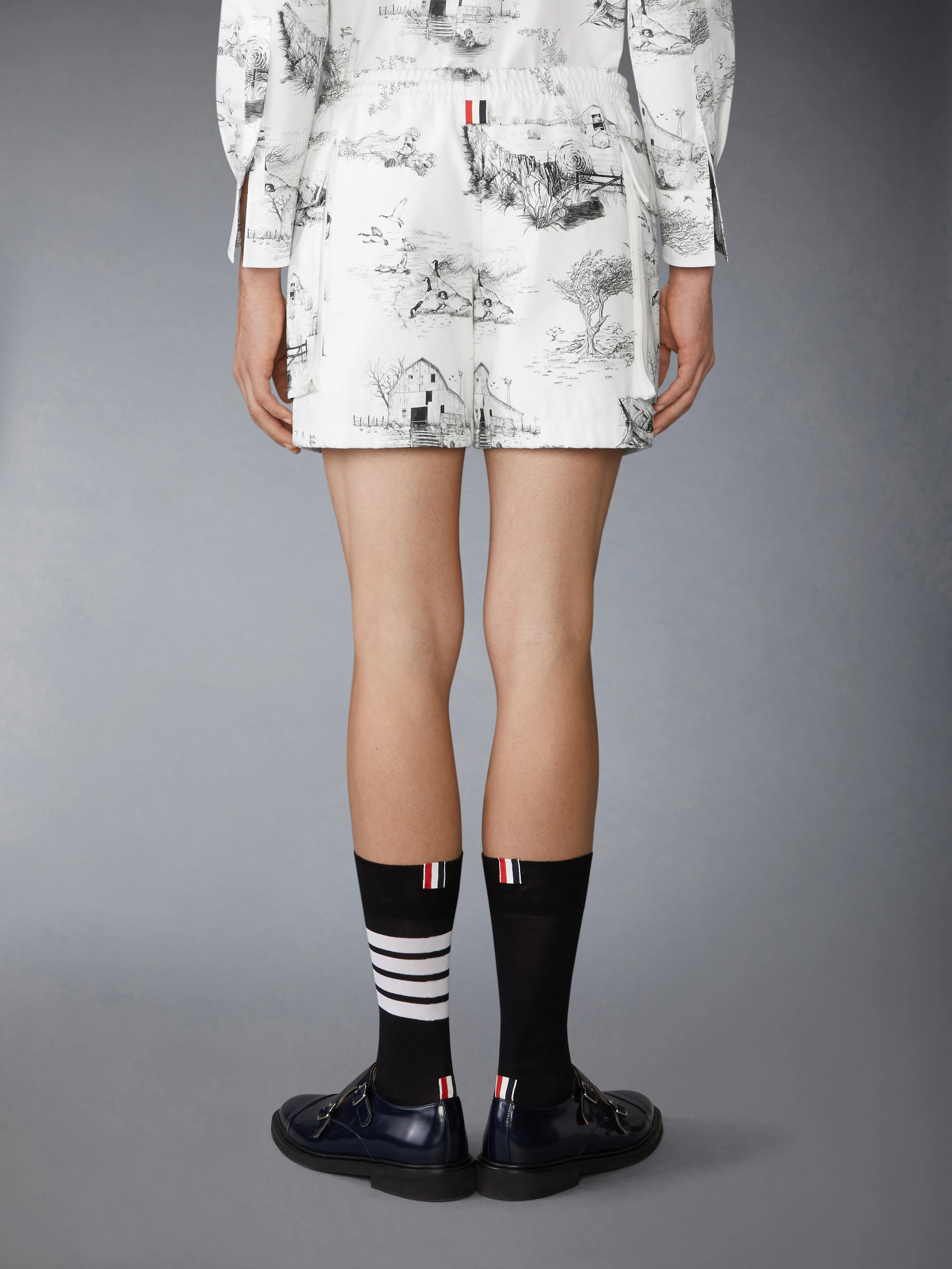 SCENIC TOILE COTTON CANVAS CARGO RUGBY SHORTS - Image 2